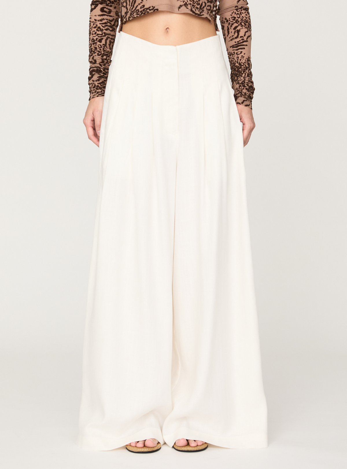 Linen Volume Wide Pants