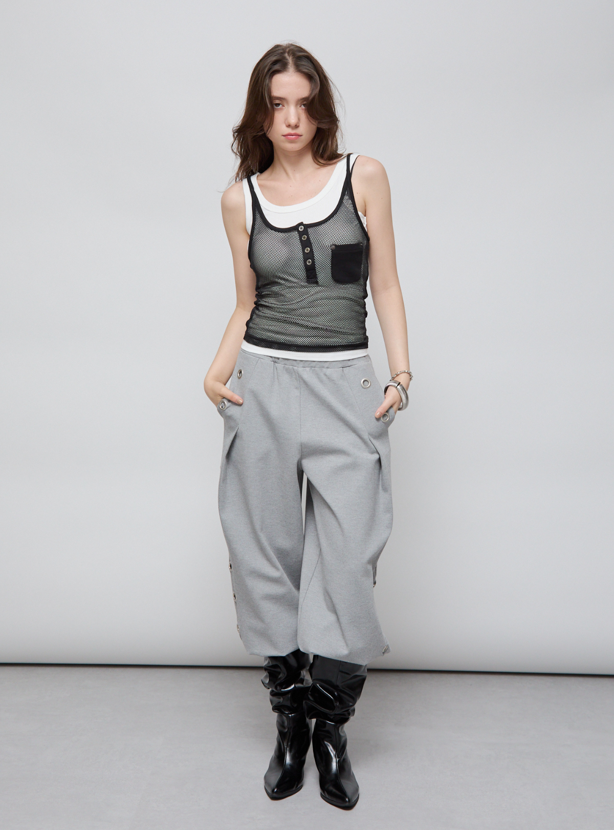 Henley Mesh Cami