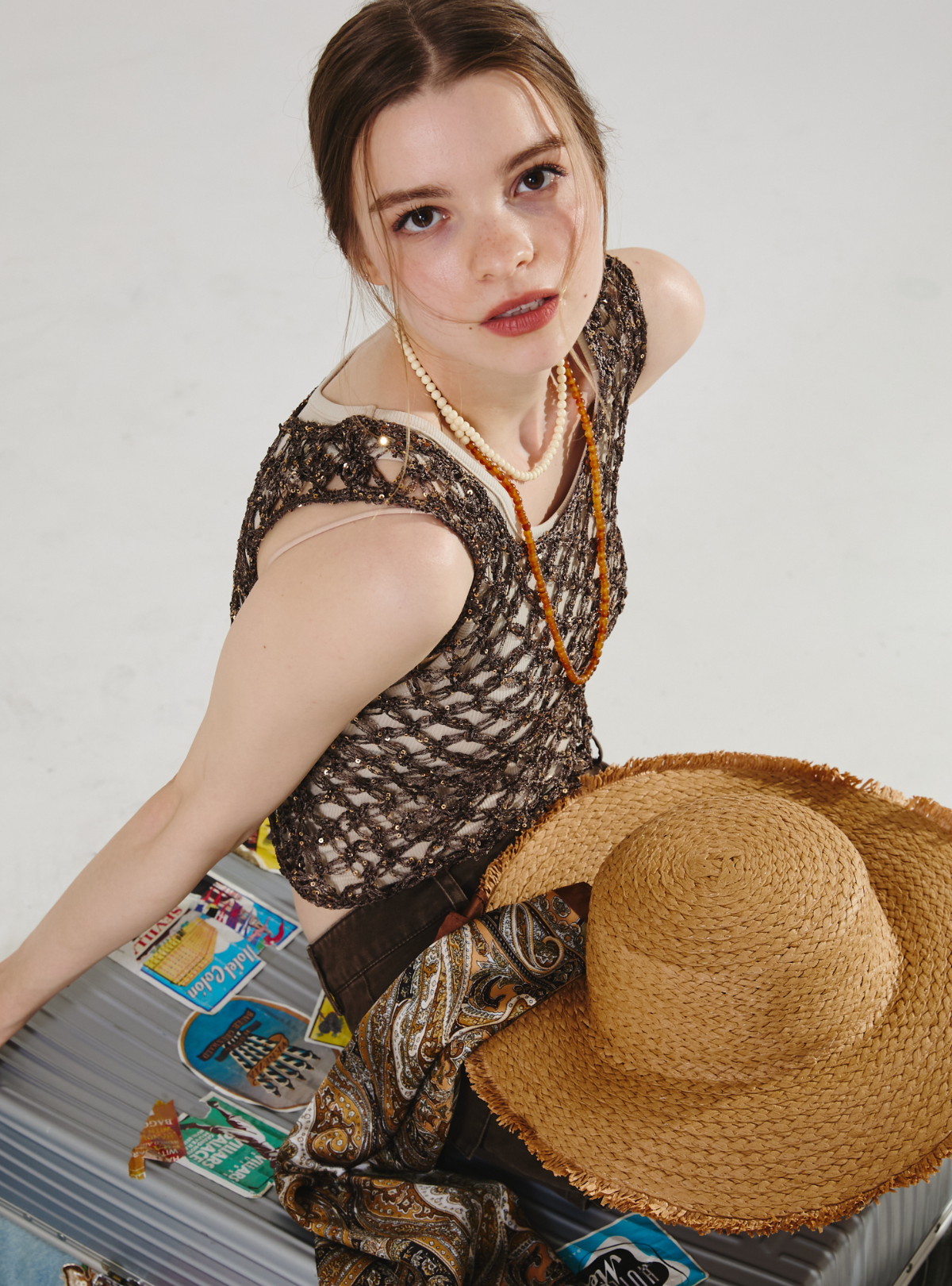 Sequin Lattice Tank Set