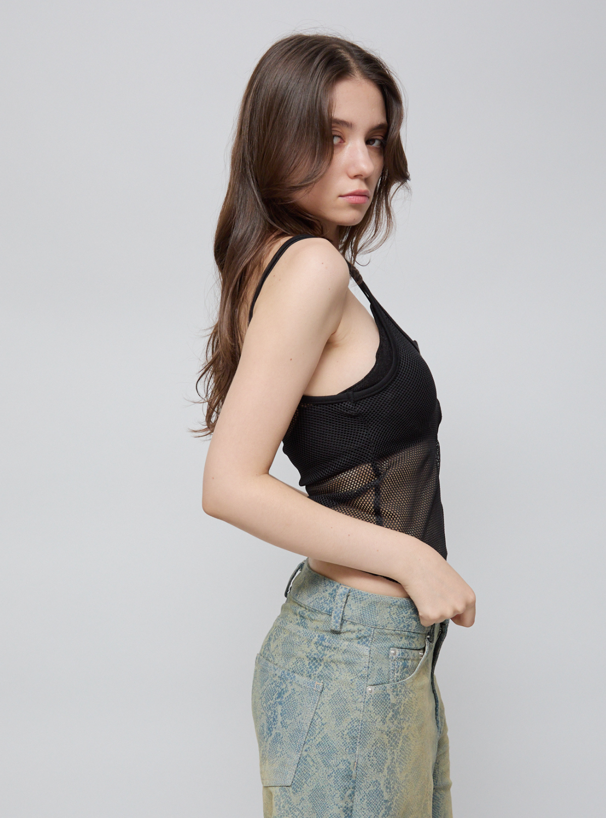 Henley Mesh Cami