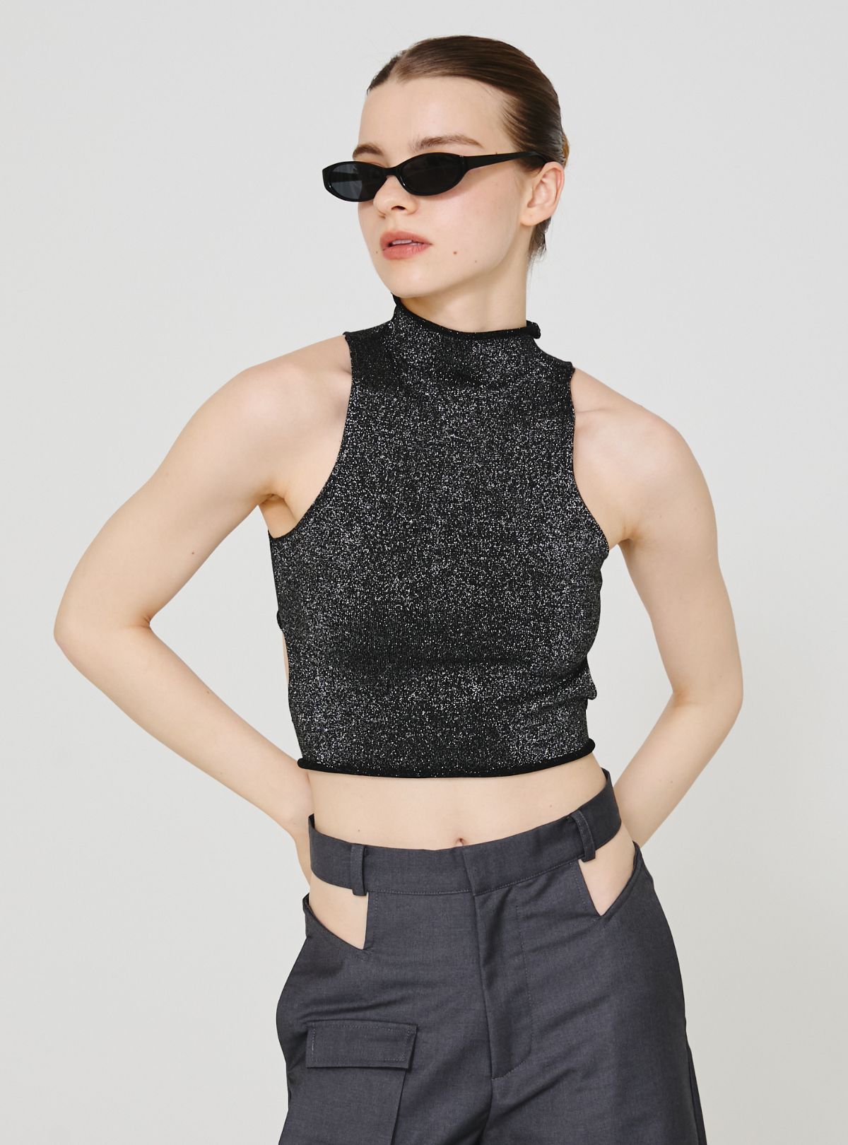Glitter Back Open Tank