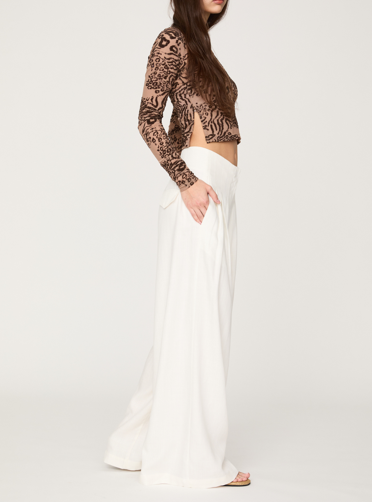 Linen Volume Wide Pants