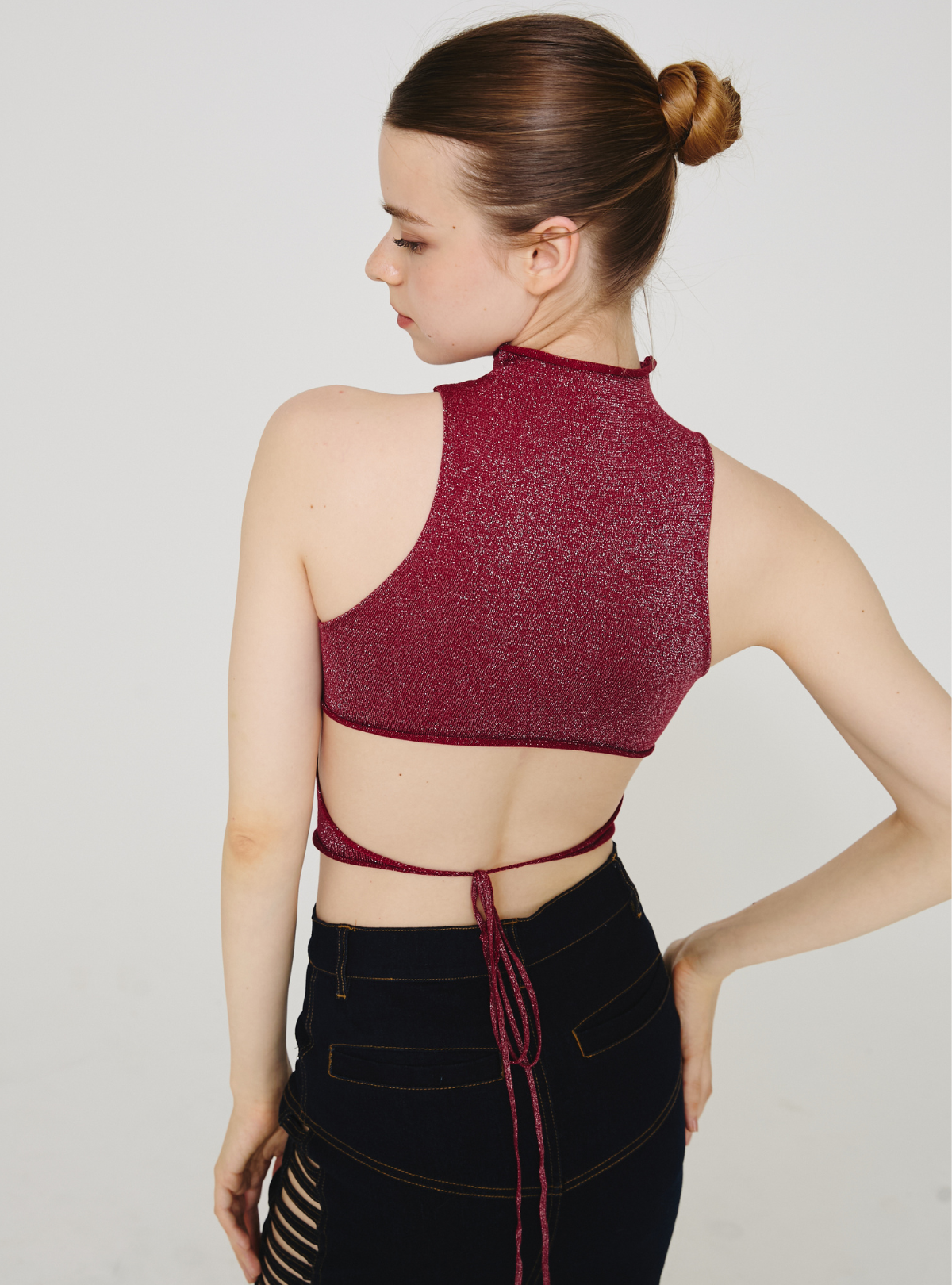 Glitter Back Open Tank