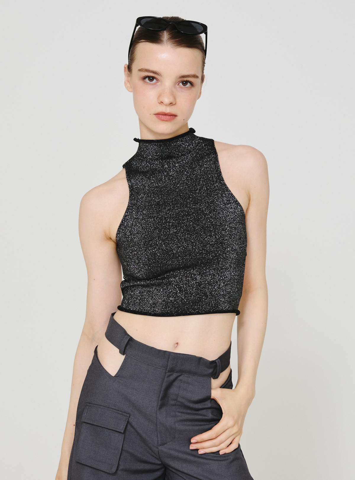 Glitter Back Open Tank
