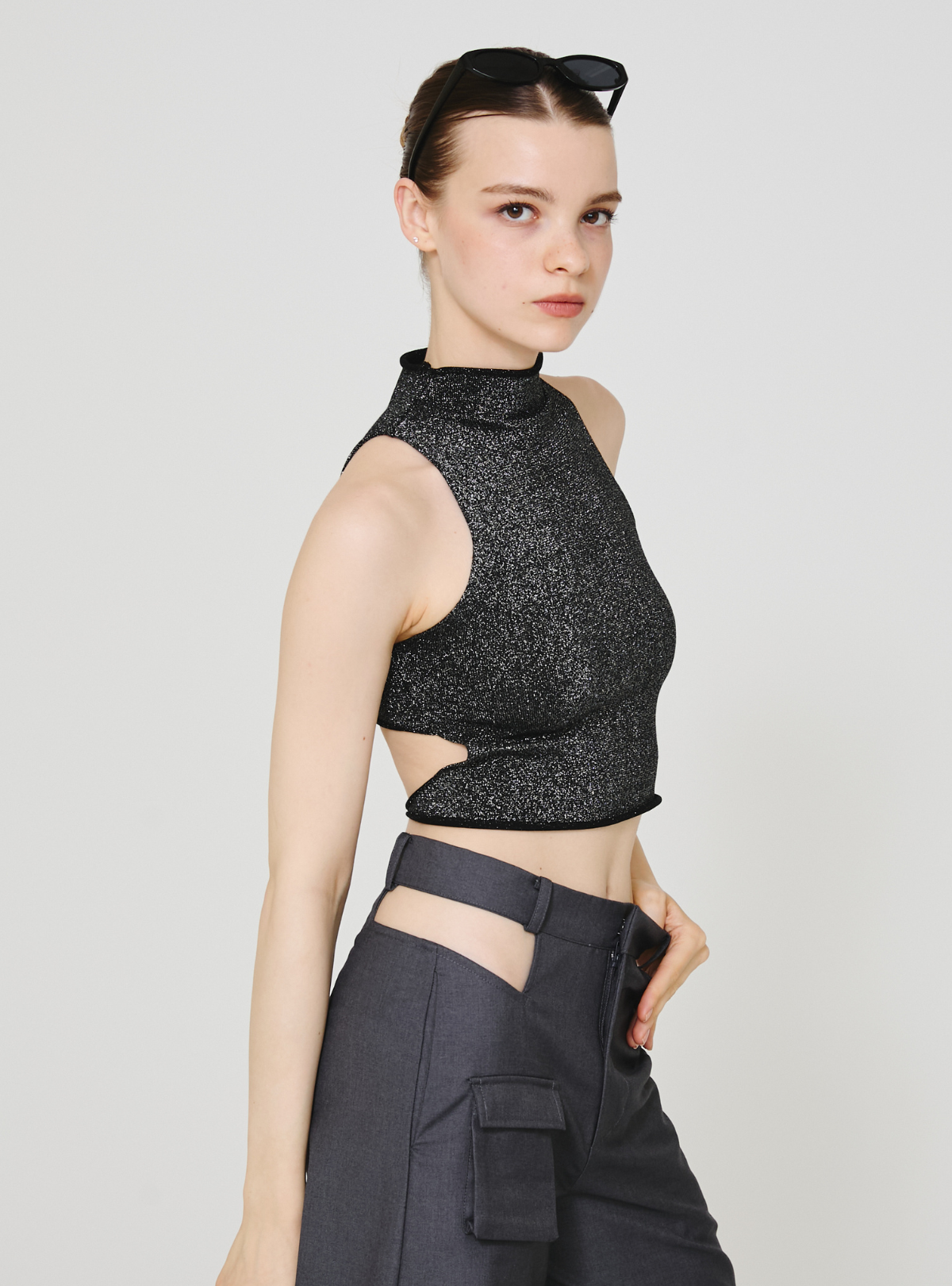 Glitter Back Open Tank