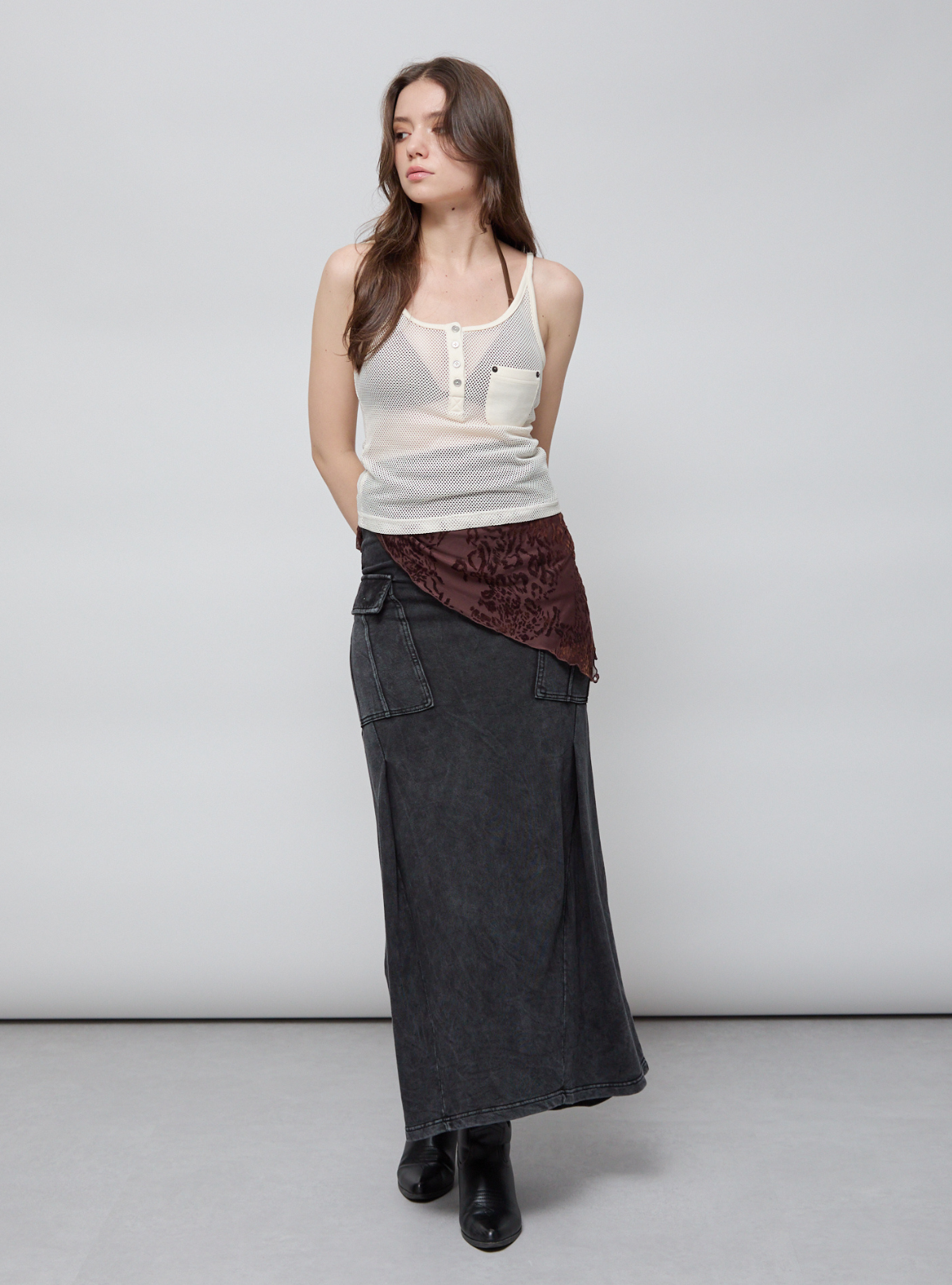 Henley Mesh Cami