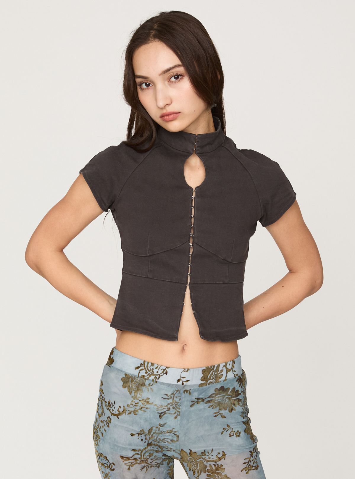 Cutout Peplum Top