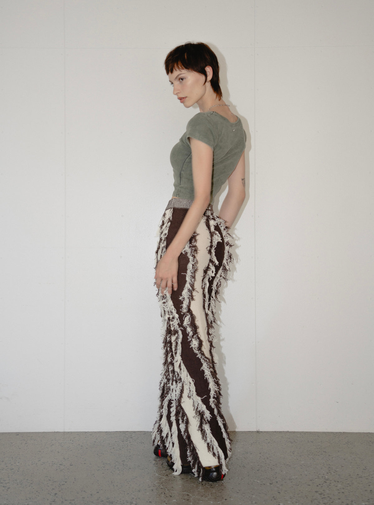 Fringe Bi-color Knit SK