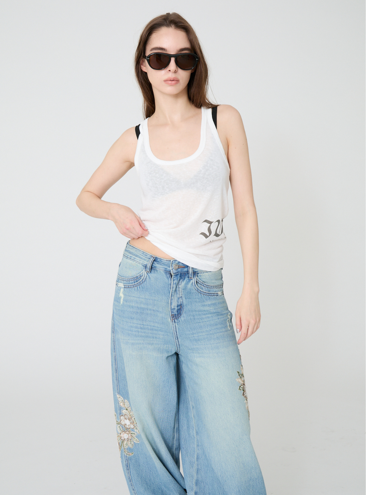 Slub Side Logo Tank
