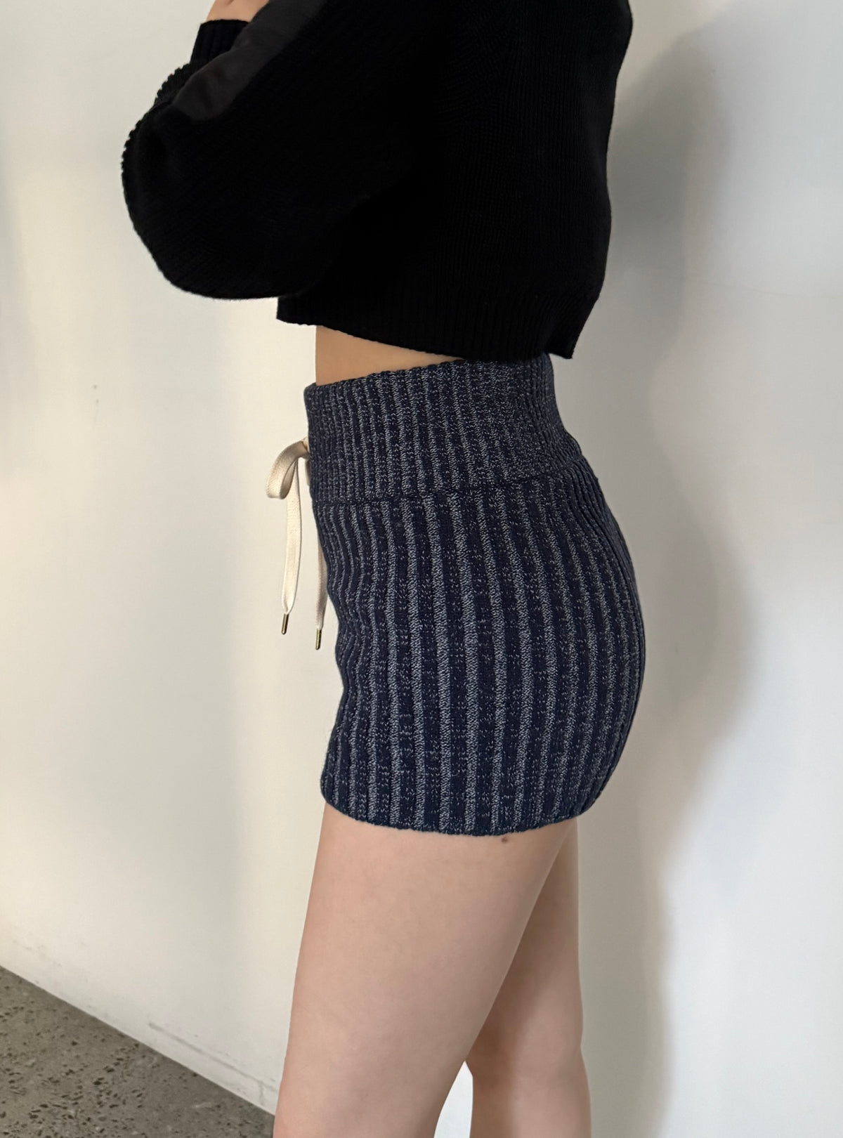 Contrast Knit Shorts