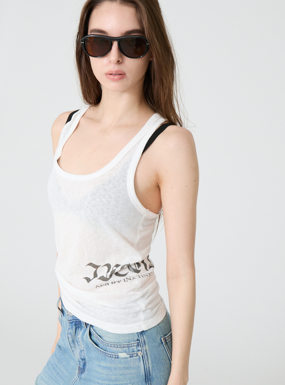 Slub Side Logo Tank