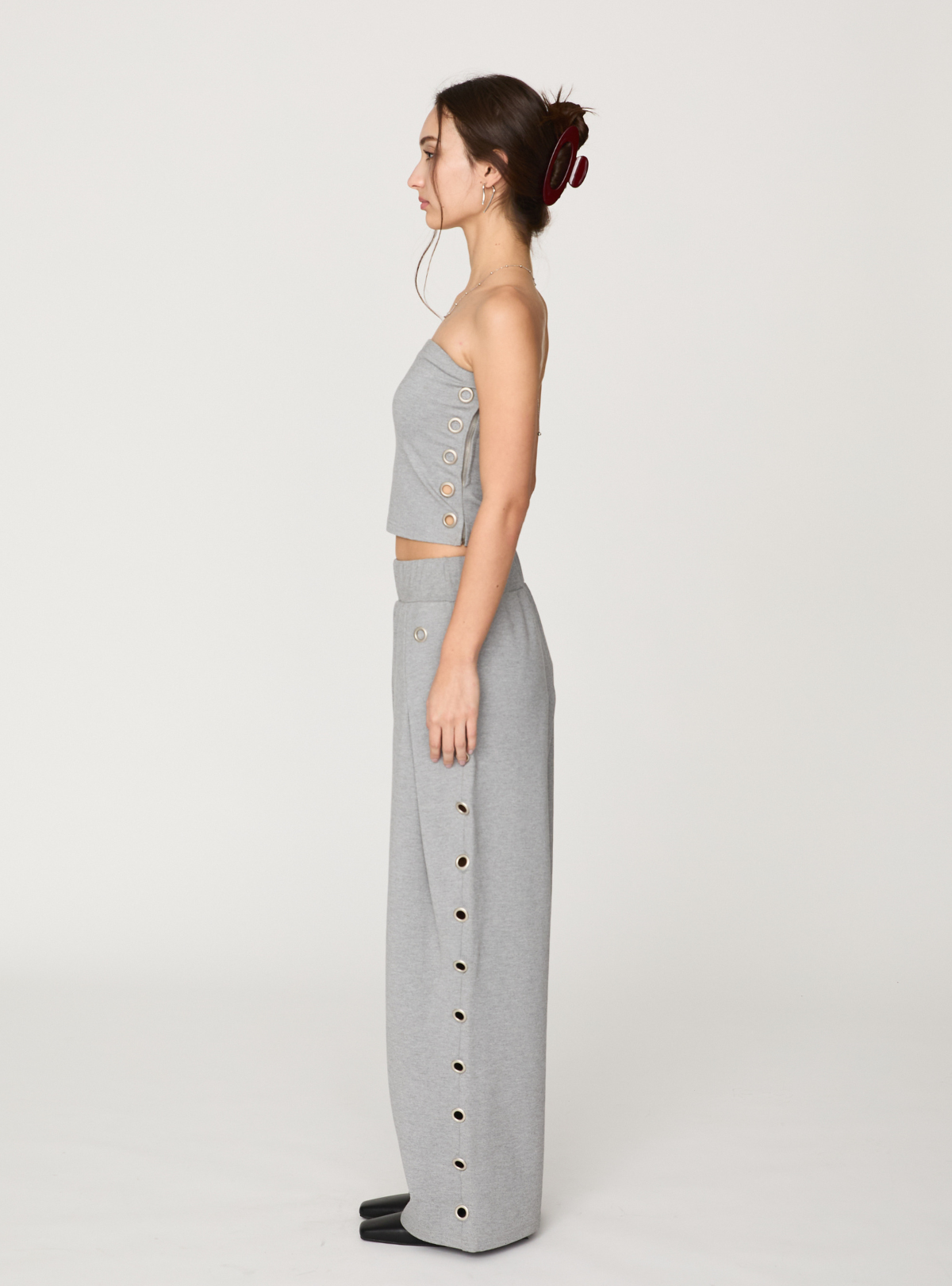 Smooth Eyelet Pants