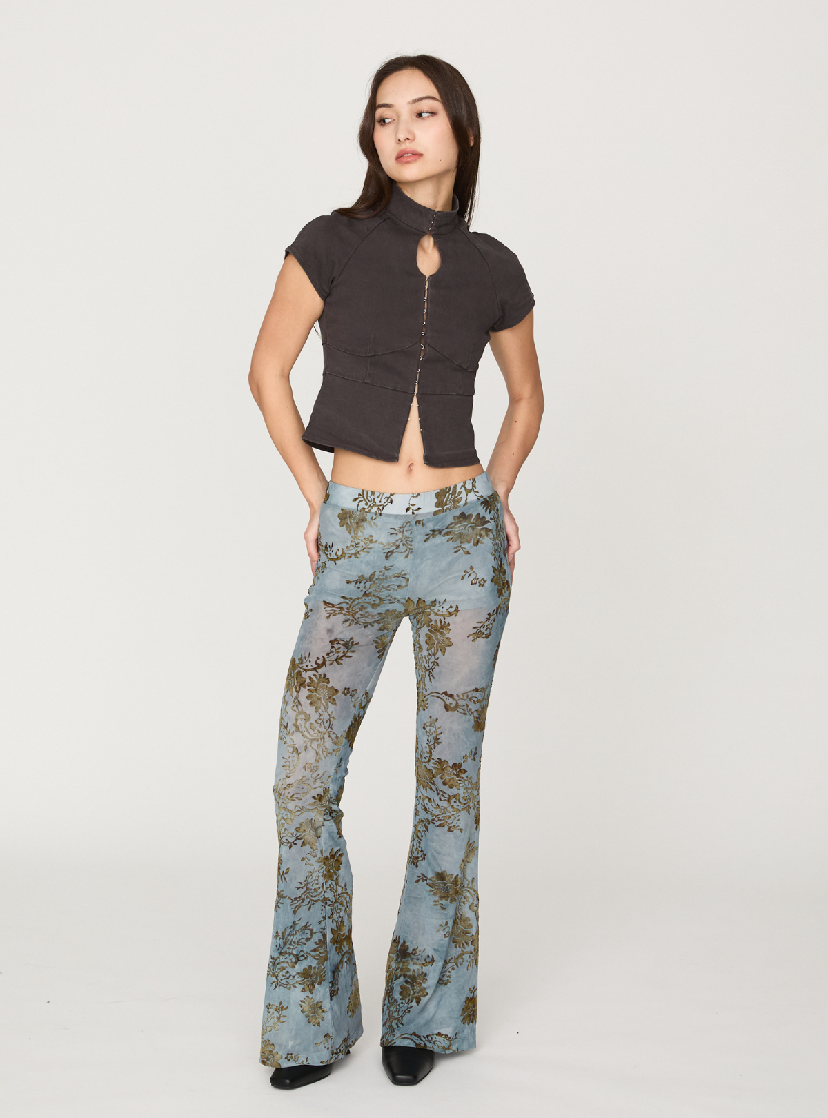 Cutout Peplum Top