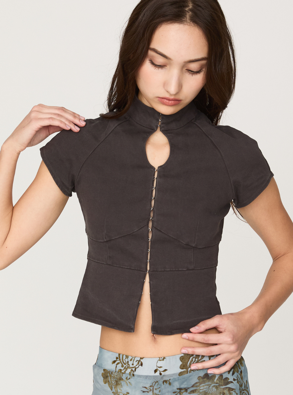 Cutout Peplum Top