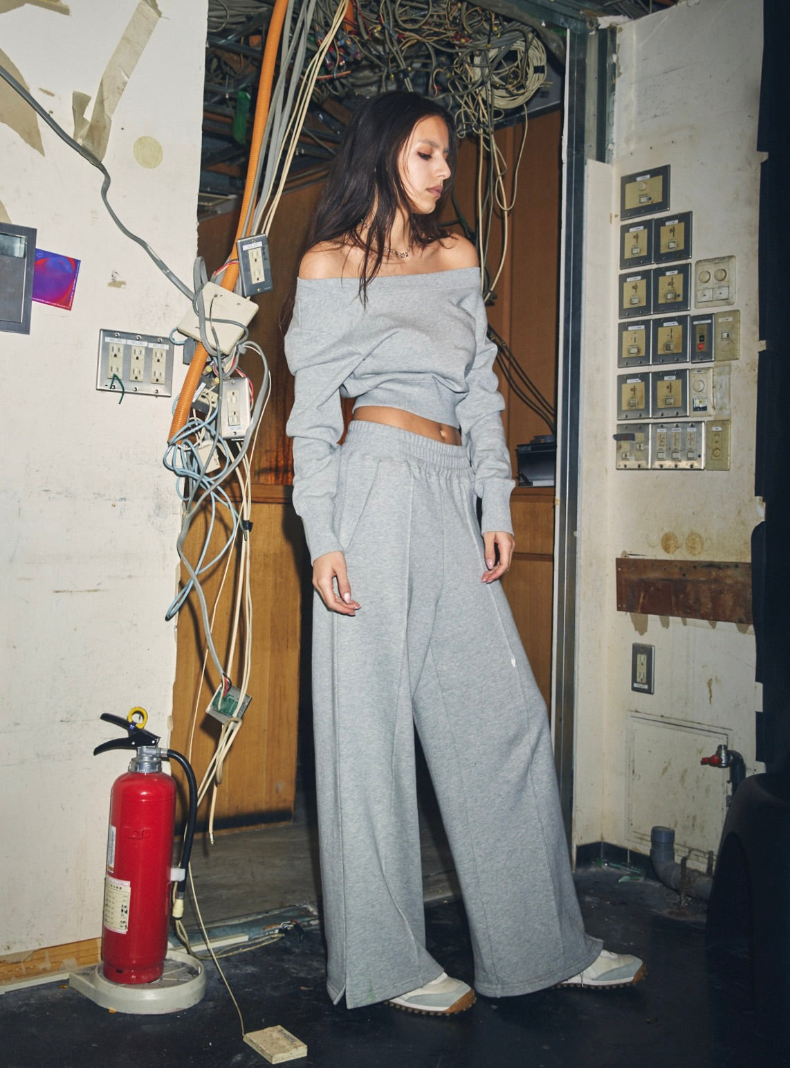 EMB Crease Sweat Pants