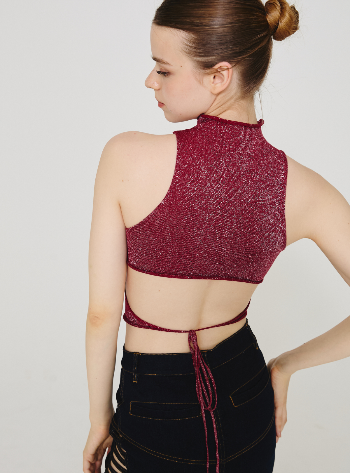 Glitter Back Open Tank