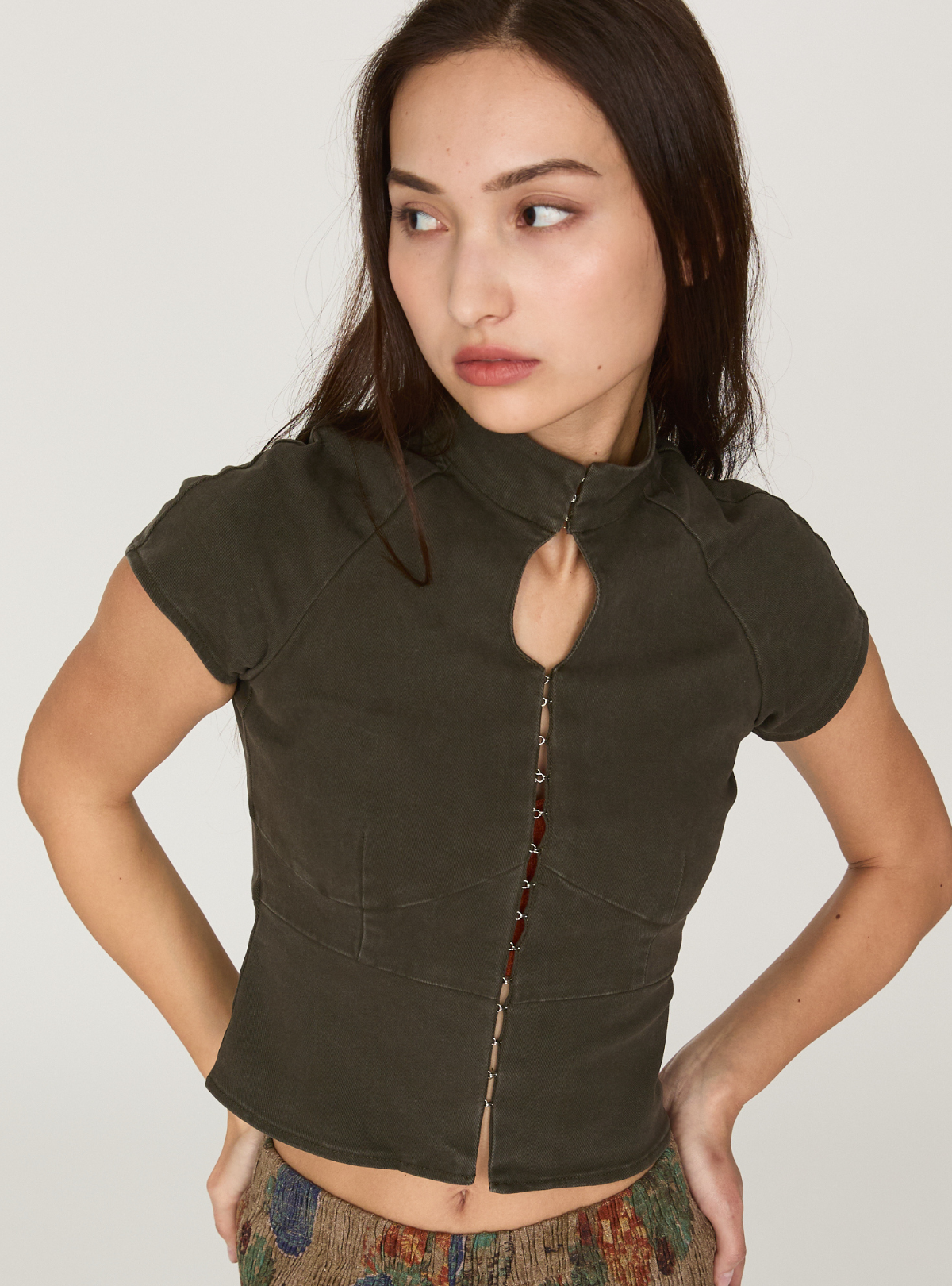 Cutout Peplum Top