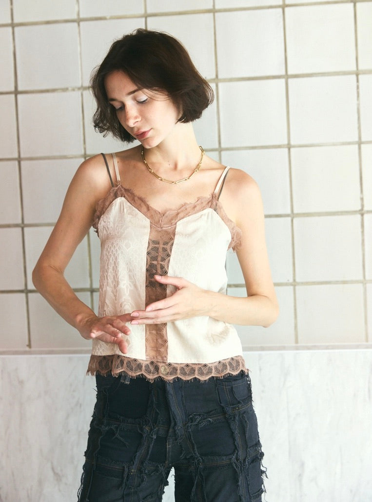 Back Knot Lace Cami