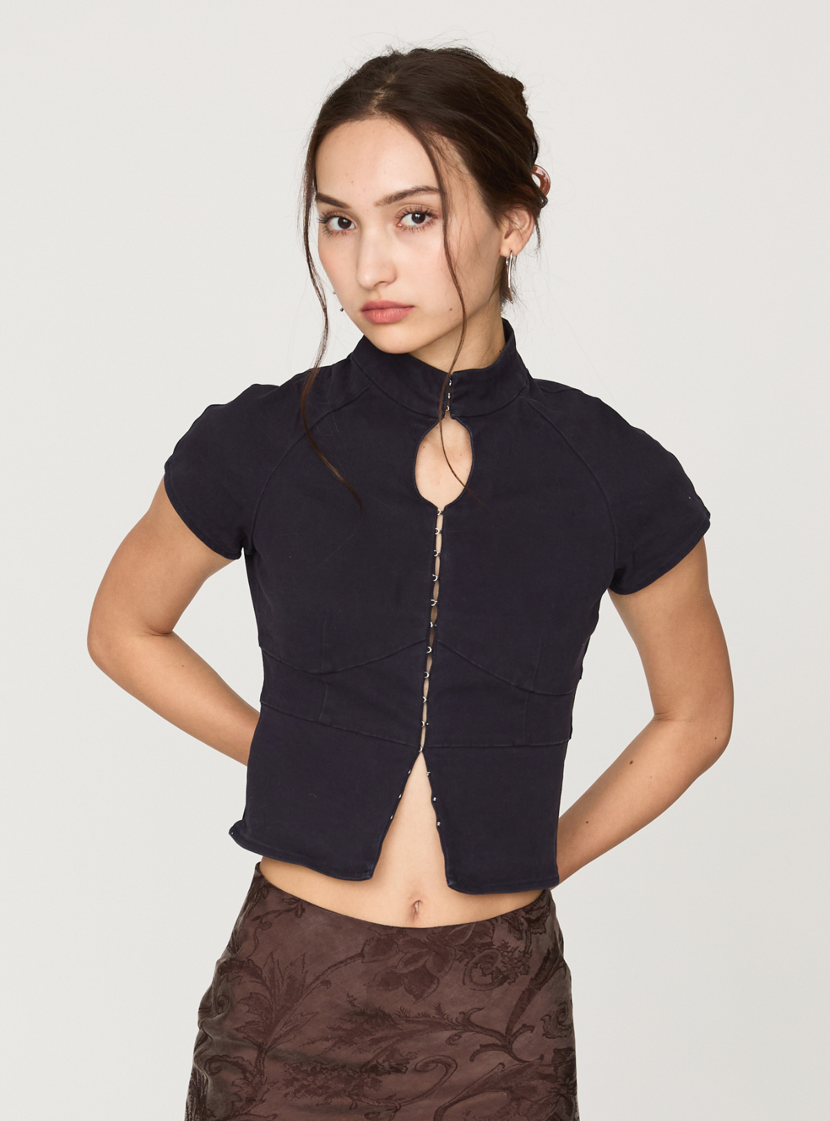 Cutout Peplum Top