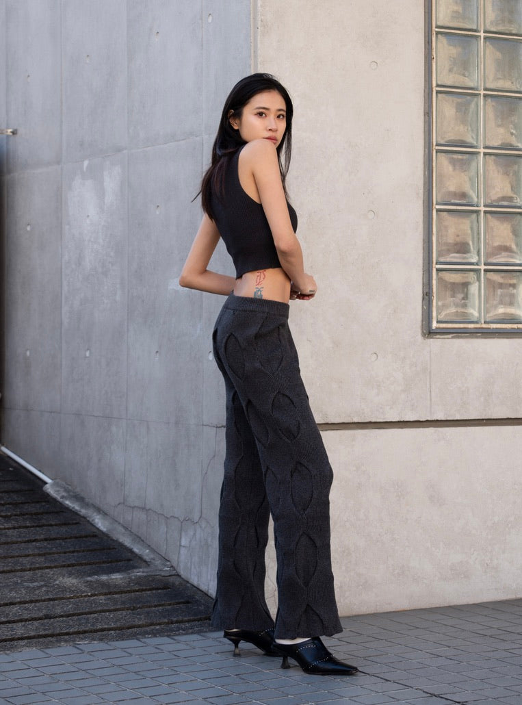 Rhombus Pleated Pants