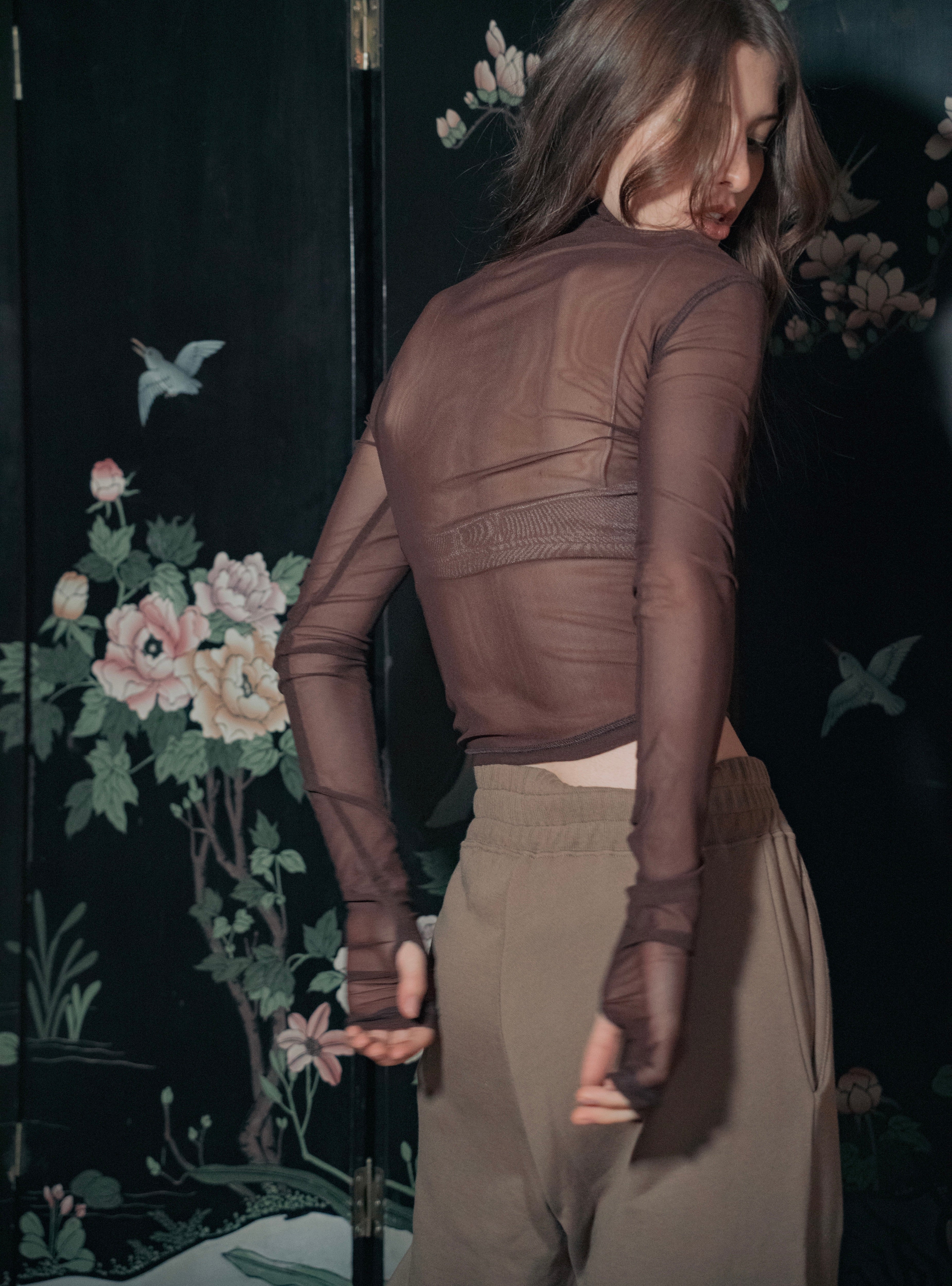 トップス aerma sheer volume frill tunic Sheer Stich Tulle Tops – JUEMI