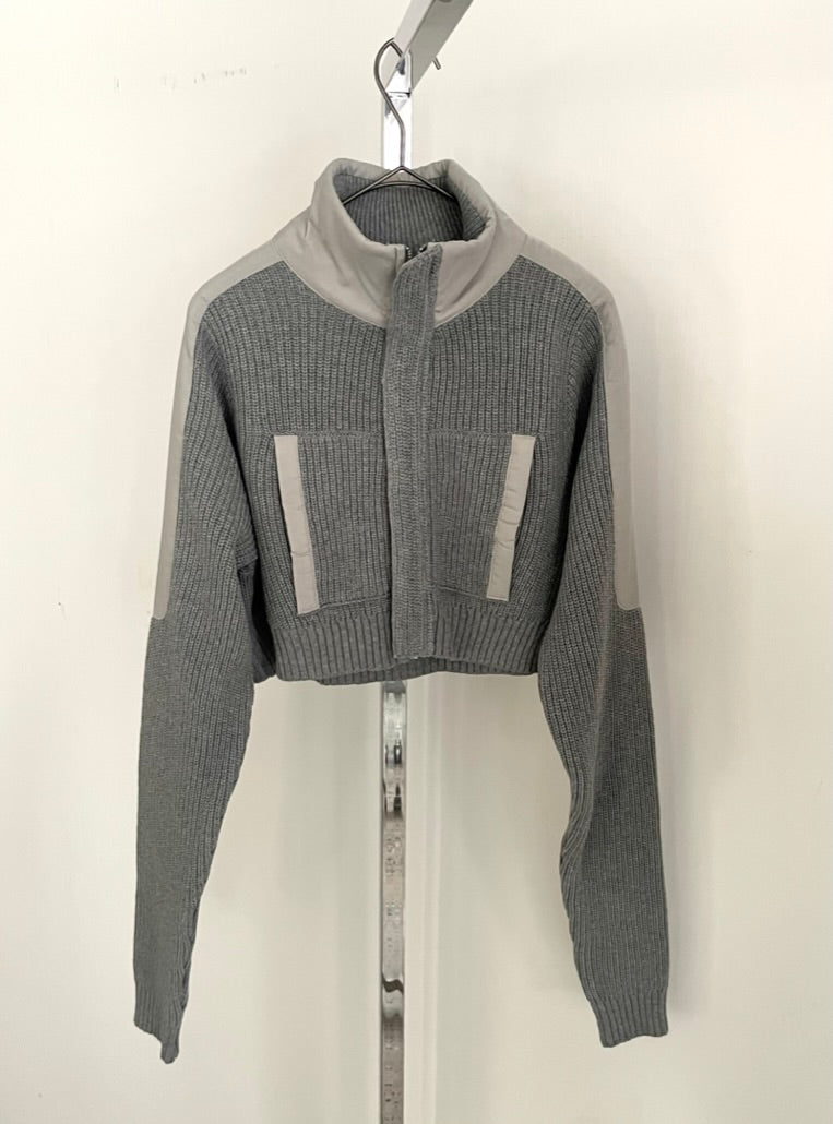 Zip-up Mock Neck Knit