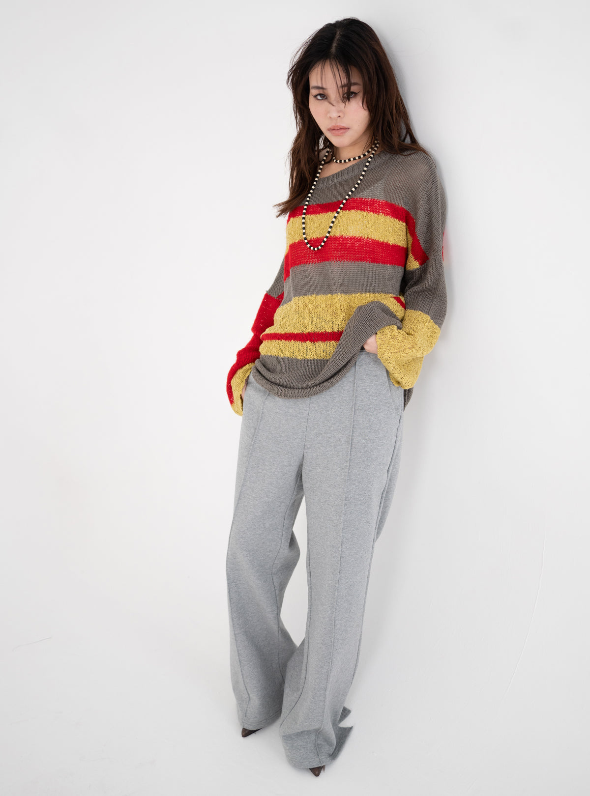Color Block Loose Knit