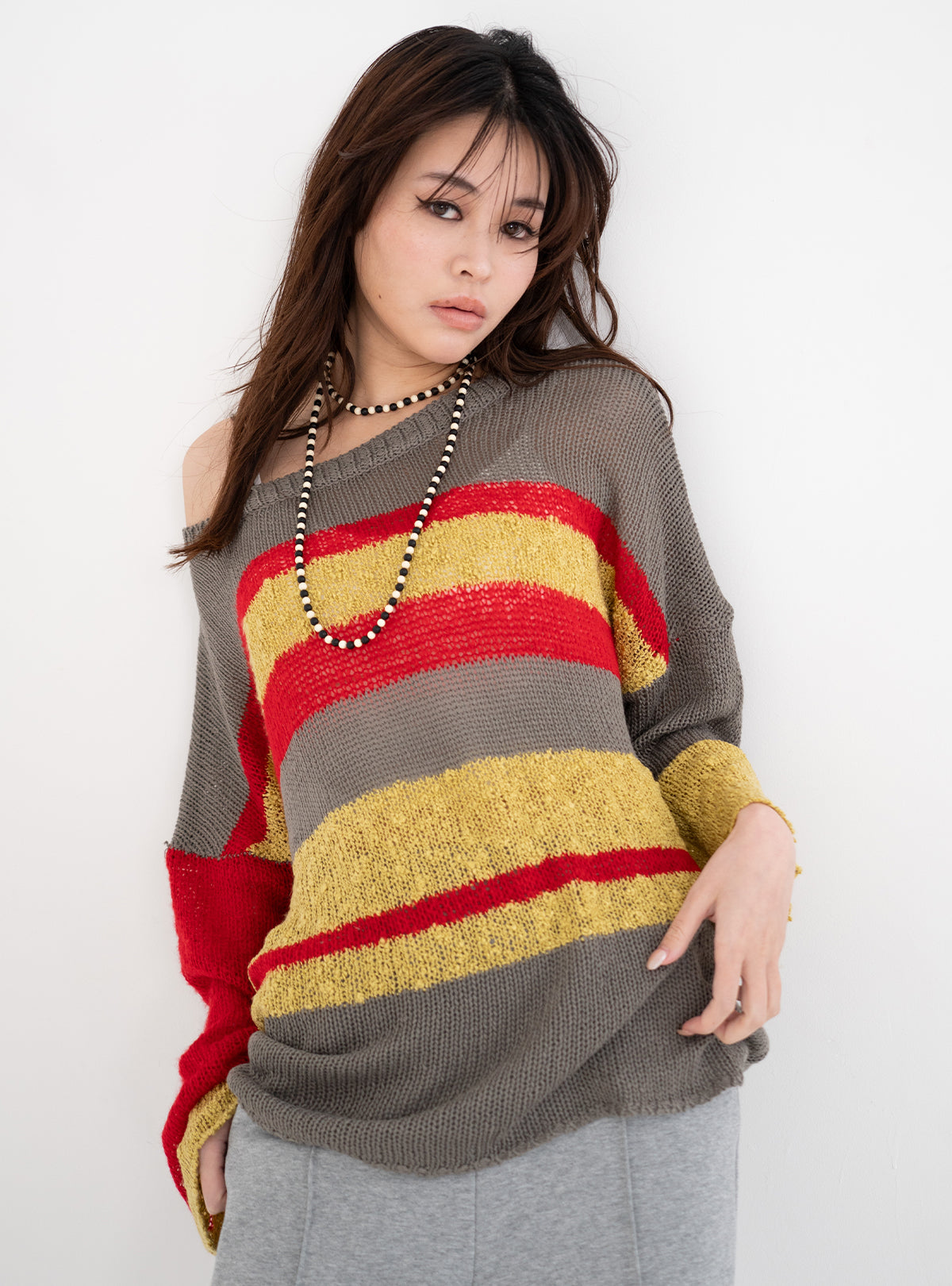 Color Block Loose Knit