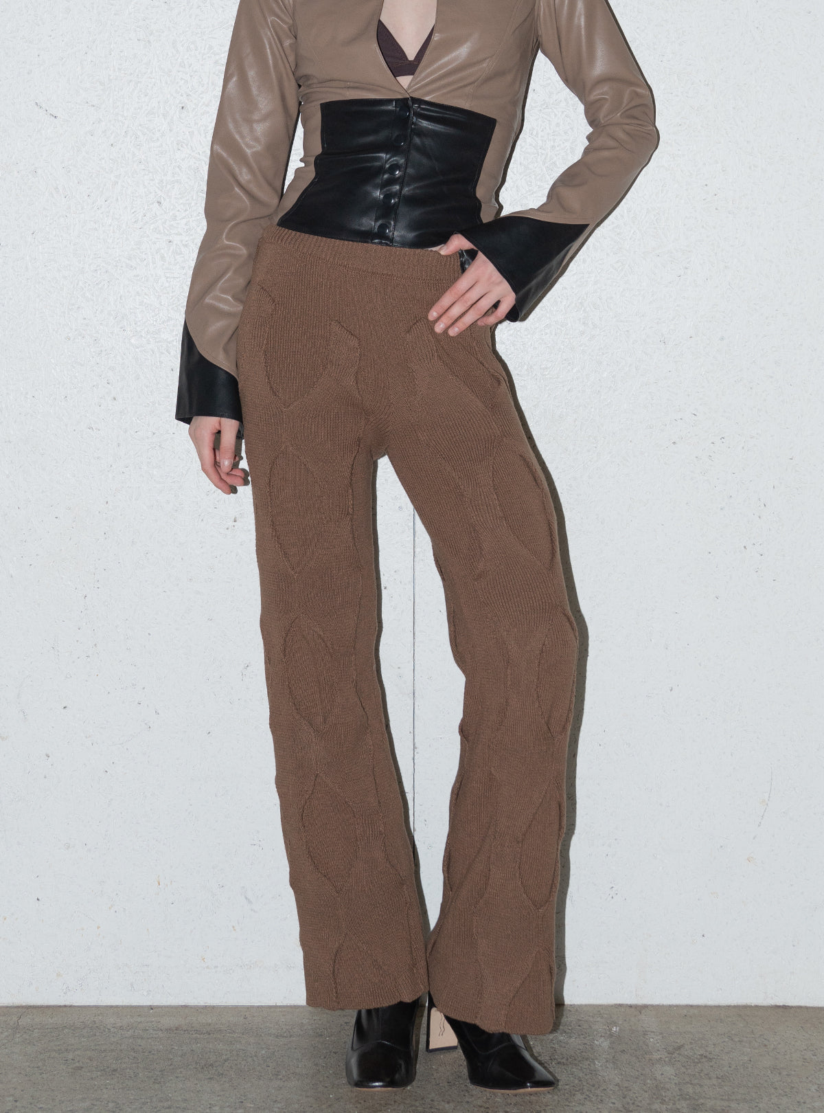 Rhombus Pleated Pants