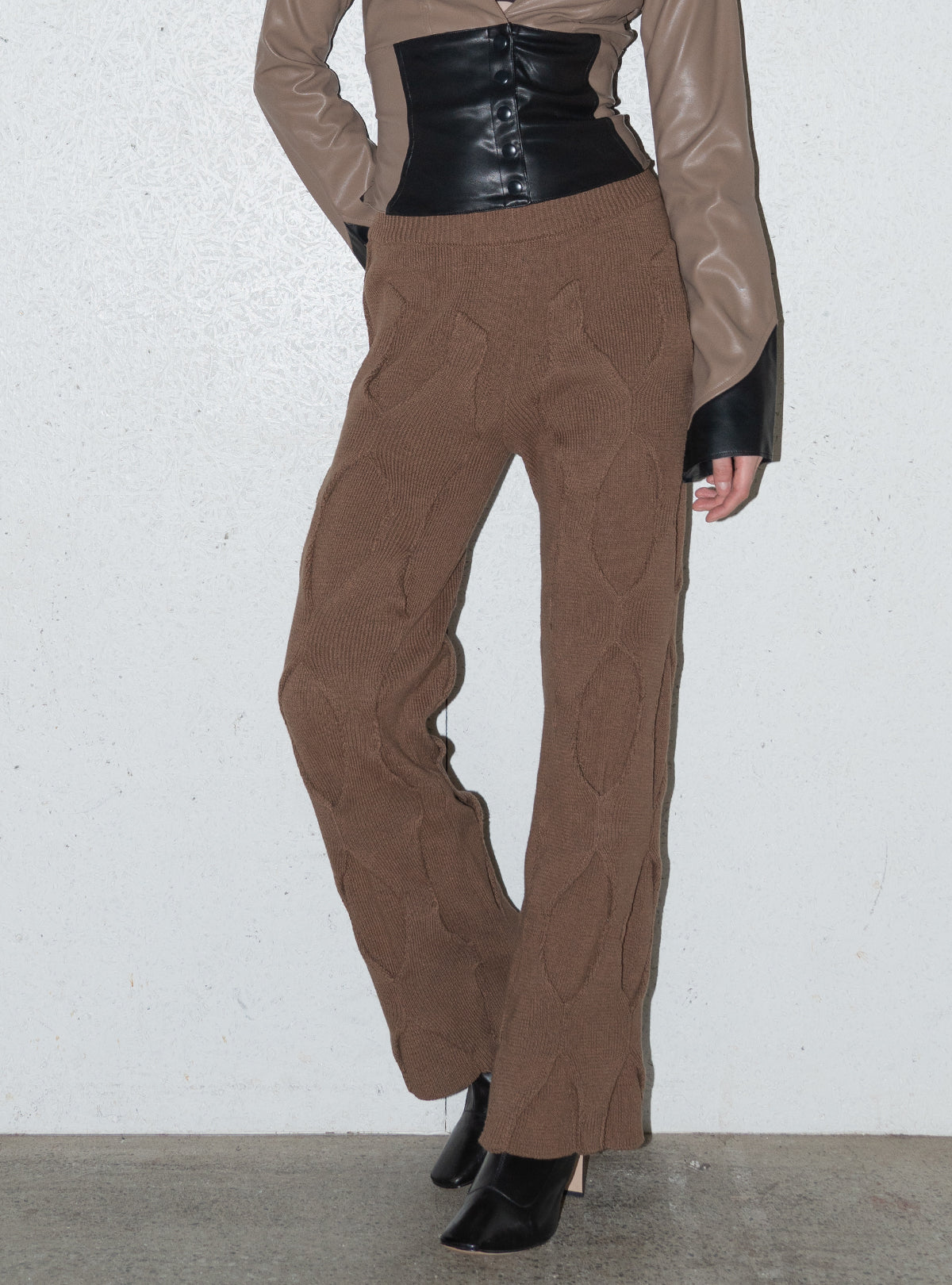 Rhombus Pleated Pants