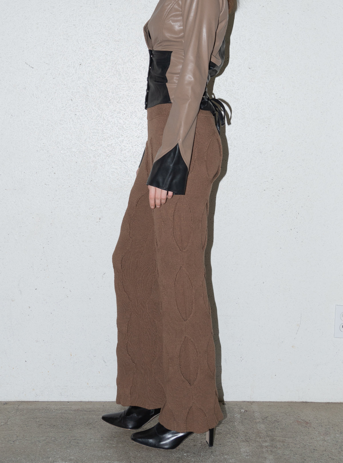 Rhombus Pleated Pants