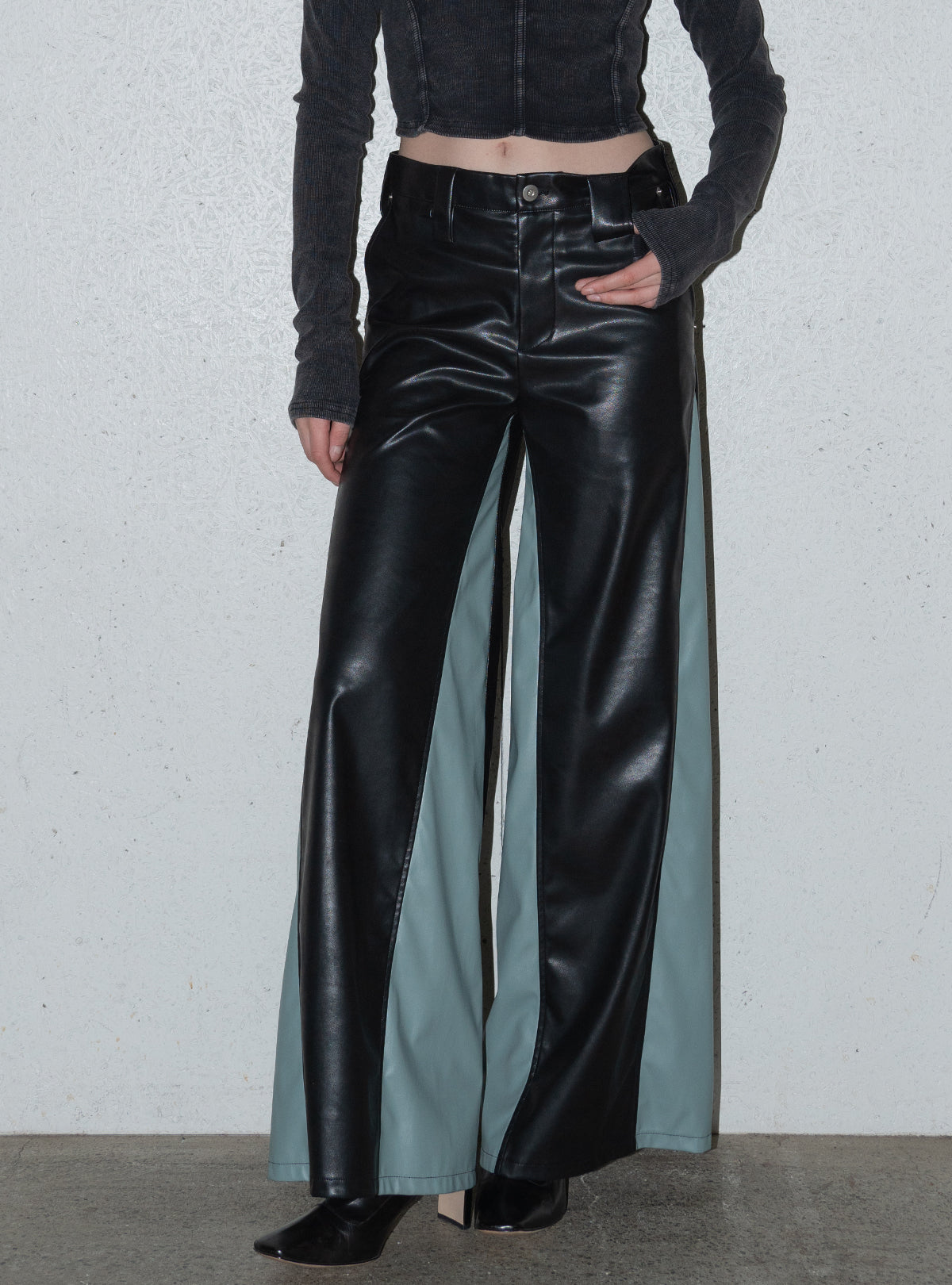 Bi-color LW Leather Pants