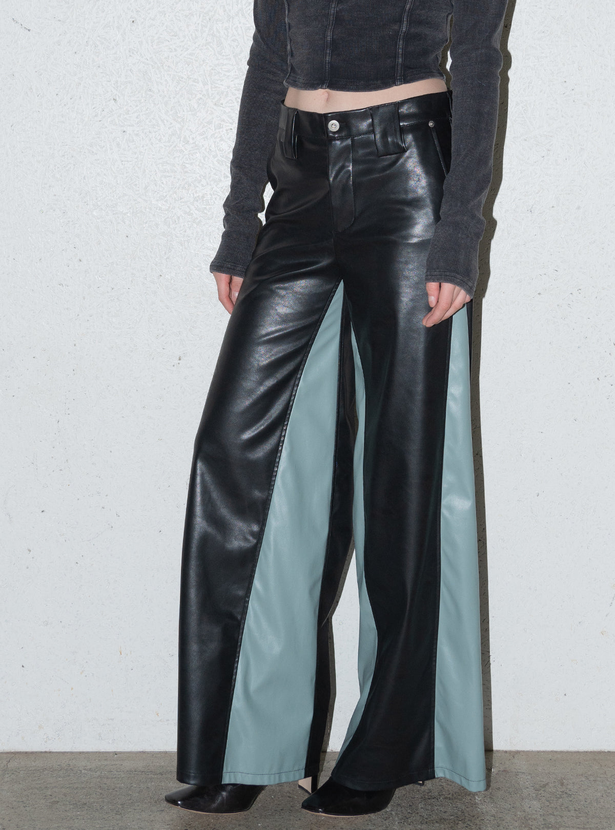 Bi-color LW Leather Pants