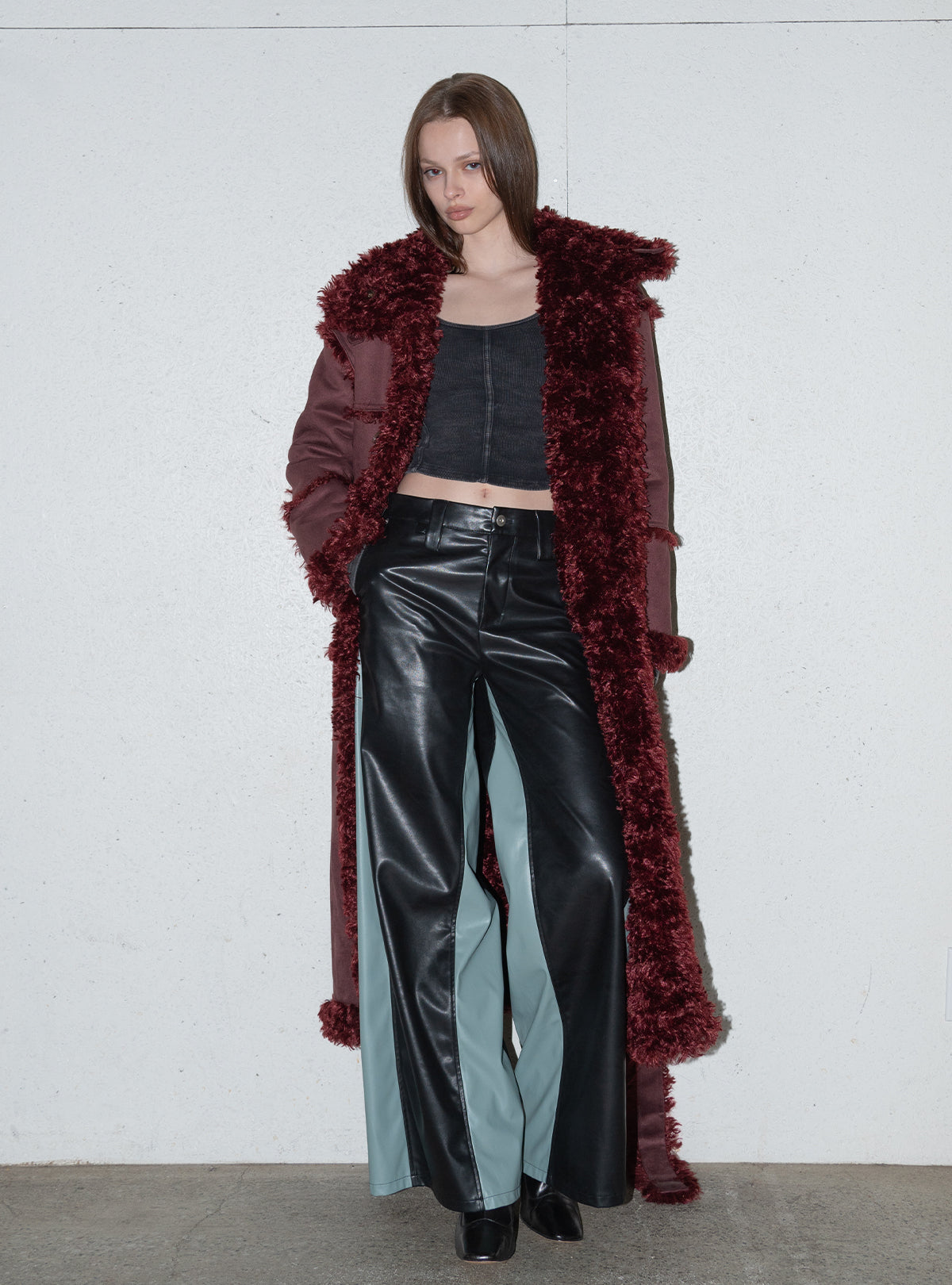 Curly Boa Long Mouton Coat