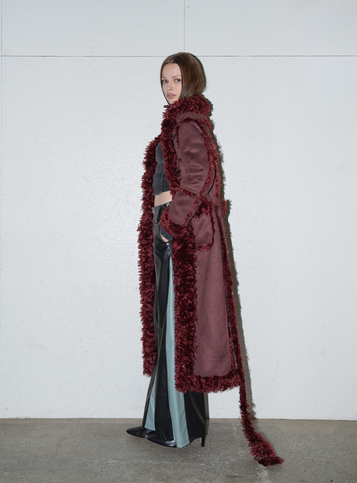 Curly Boa Long Mouton Coat