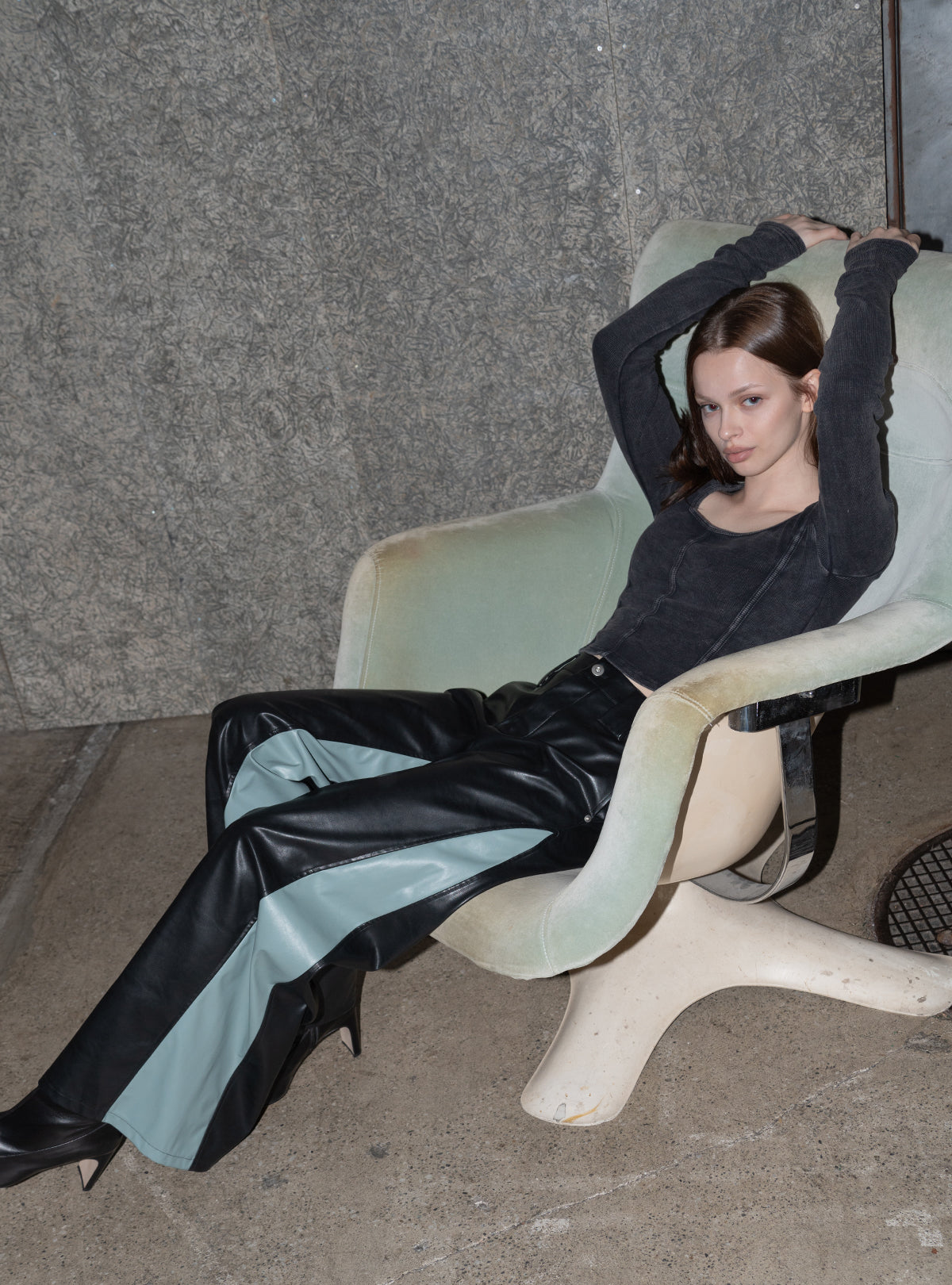 Bi-color LW Leather Pants – JUEMI