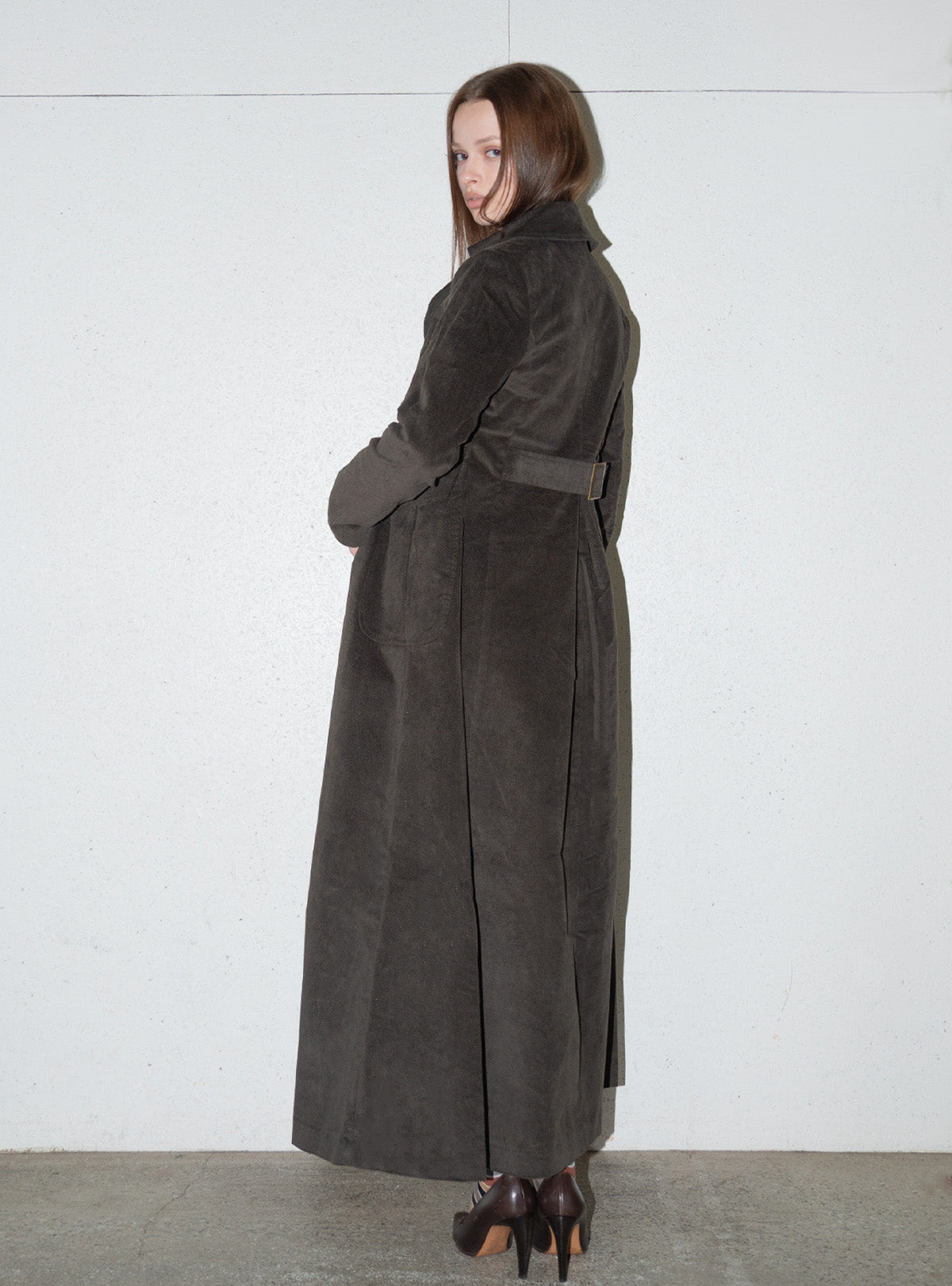 A-Line Corduroy Long Coat