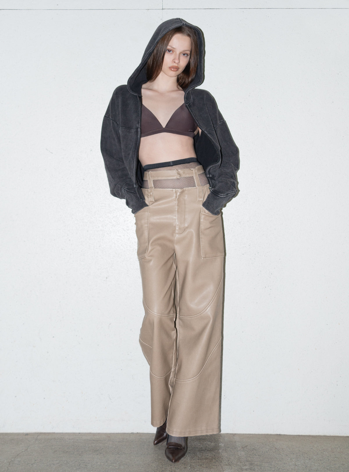 Modular Faux Leather Pants
