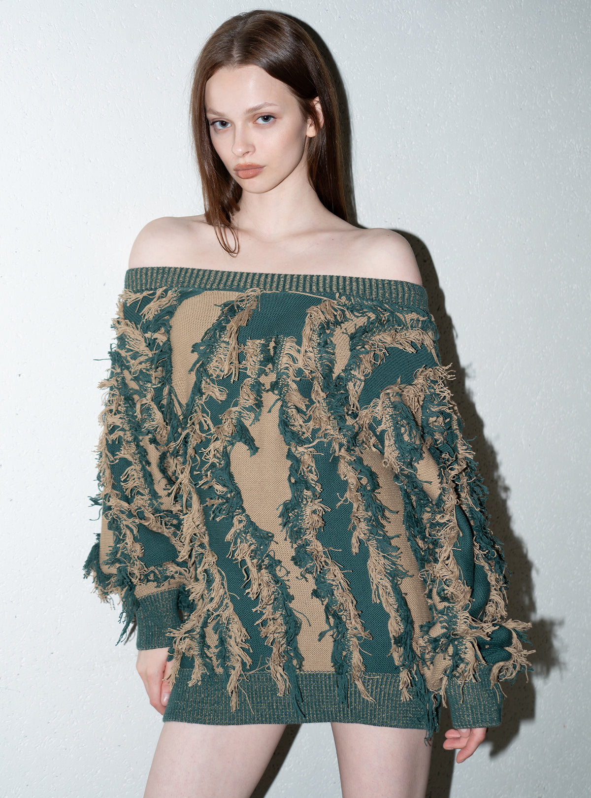 JUEMIワンピース Sheer Panel Spangle Dress Sheer Panel Spangle Dress – JUEMI