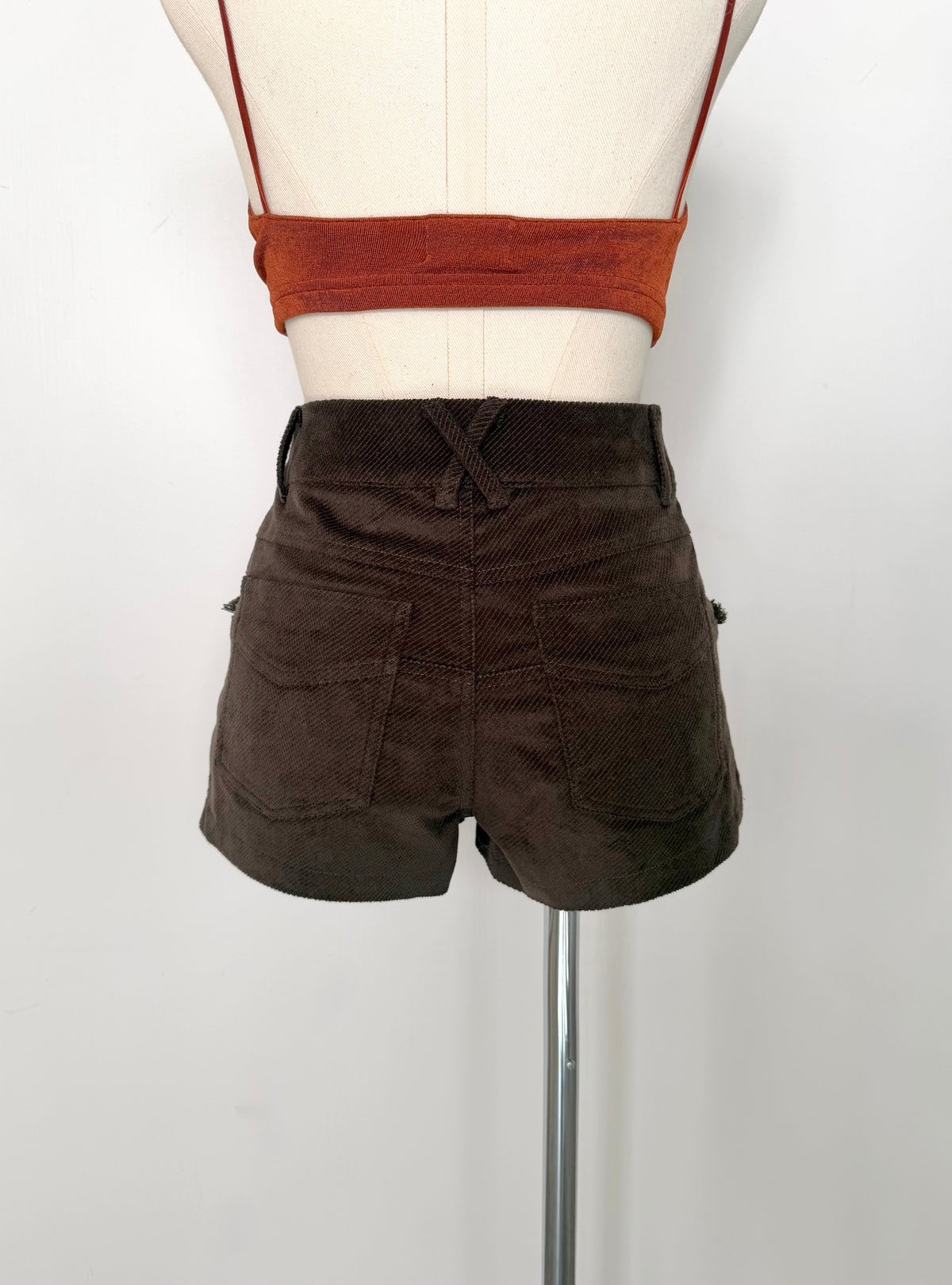 Fringed Corduroy Shorts