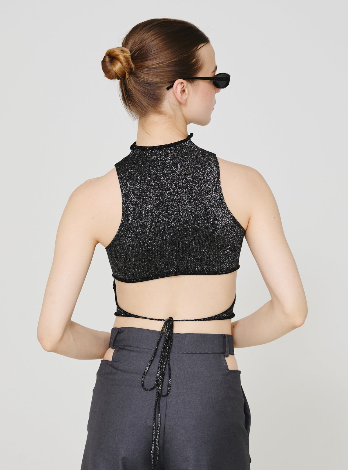 Glitter Back Open Tank