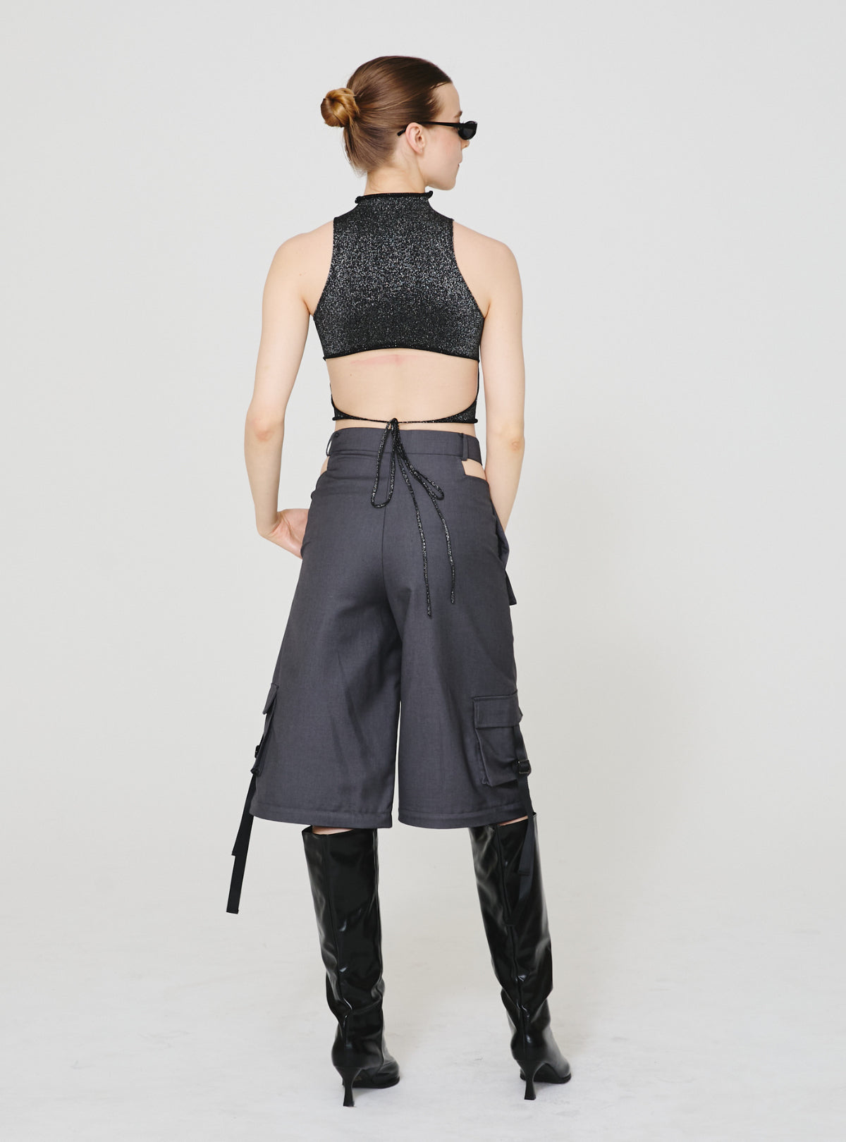 Glitter Back Open Tank