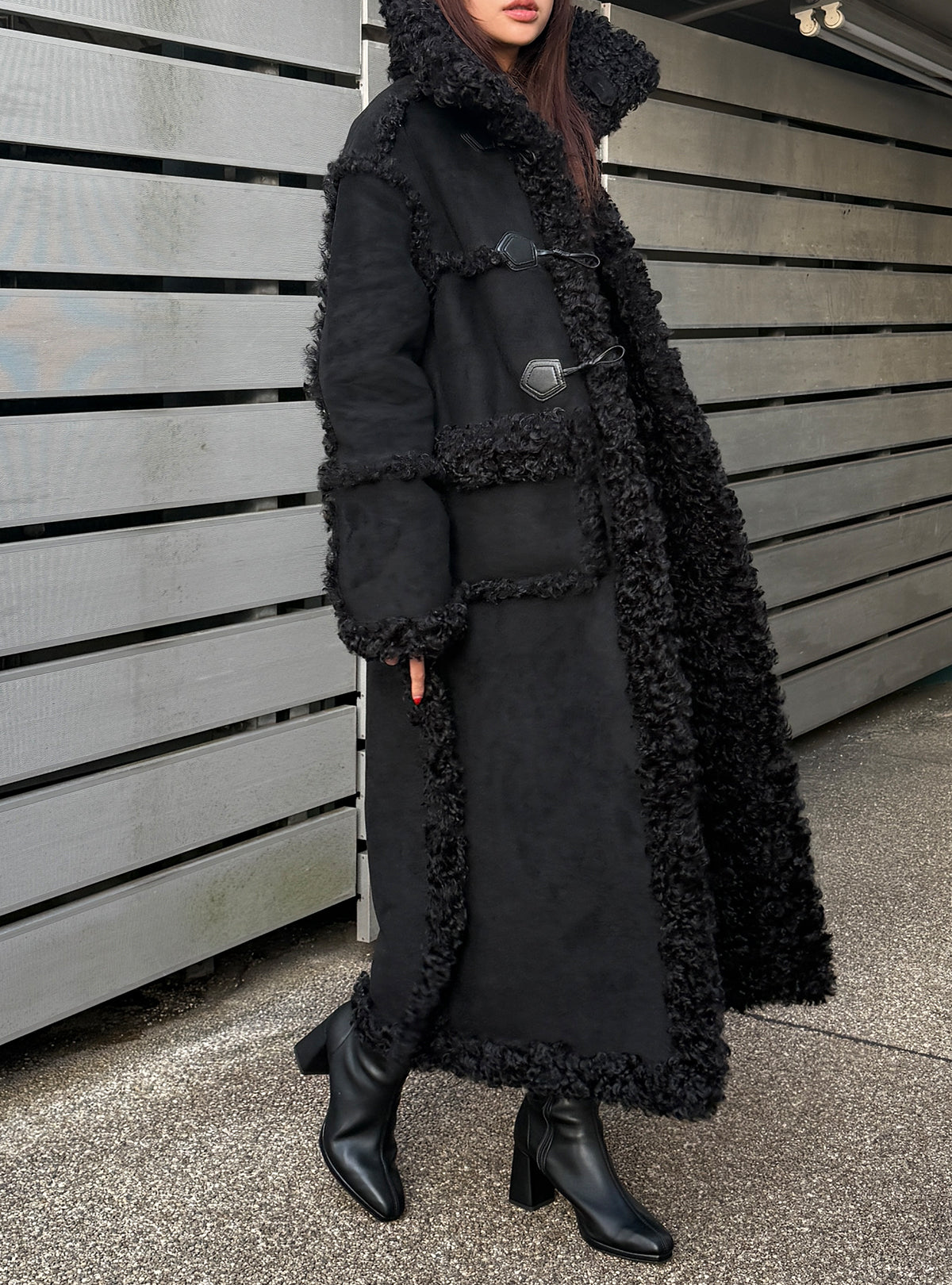 Curly Boa Long Mouton Coat – JUEMI