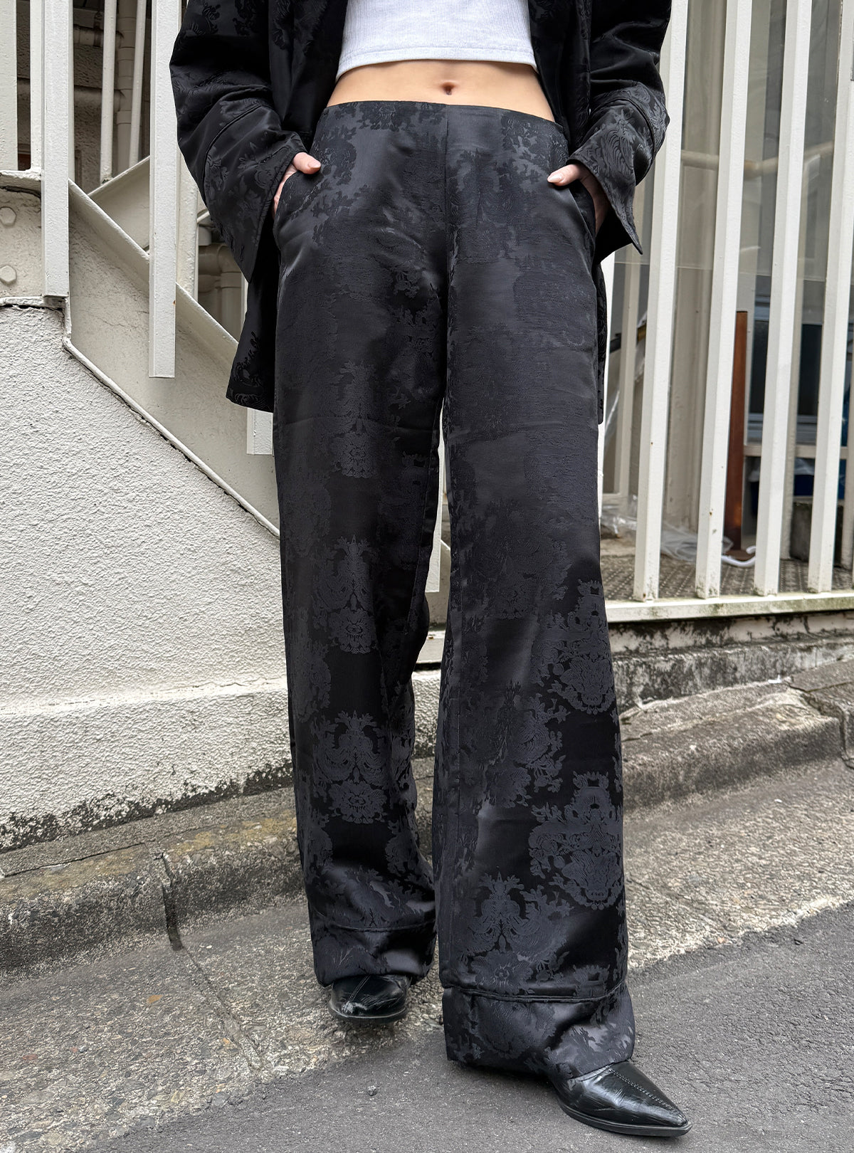 Satin Jacquard LW Pants