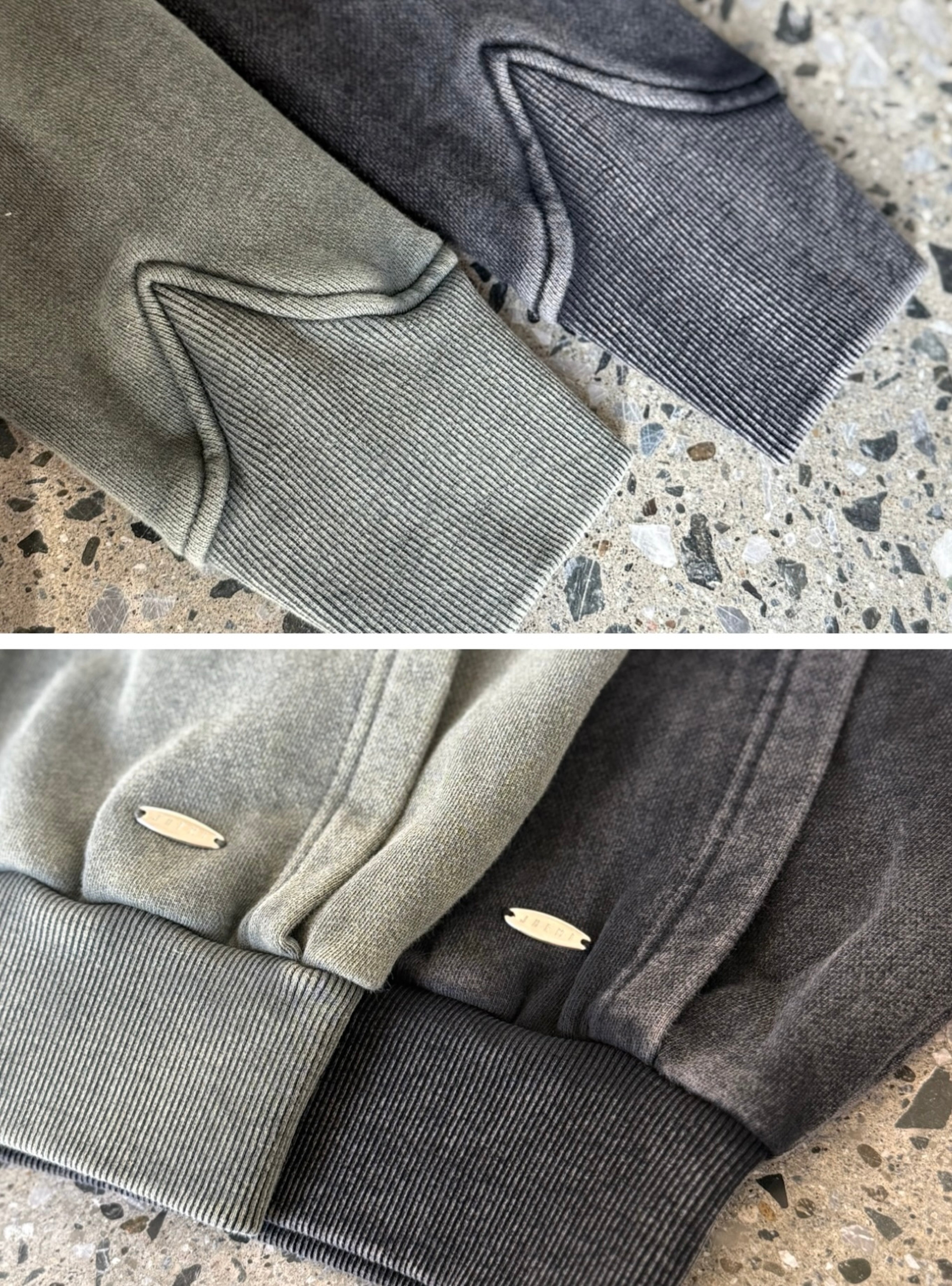 完売品　juemi emb フーディ　アッシュ Shadow Zip-up Hoodie – JUEMI