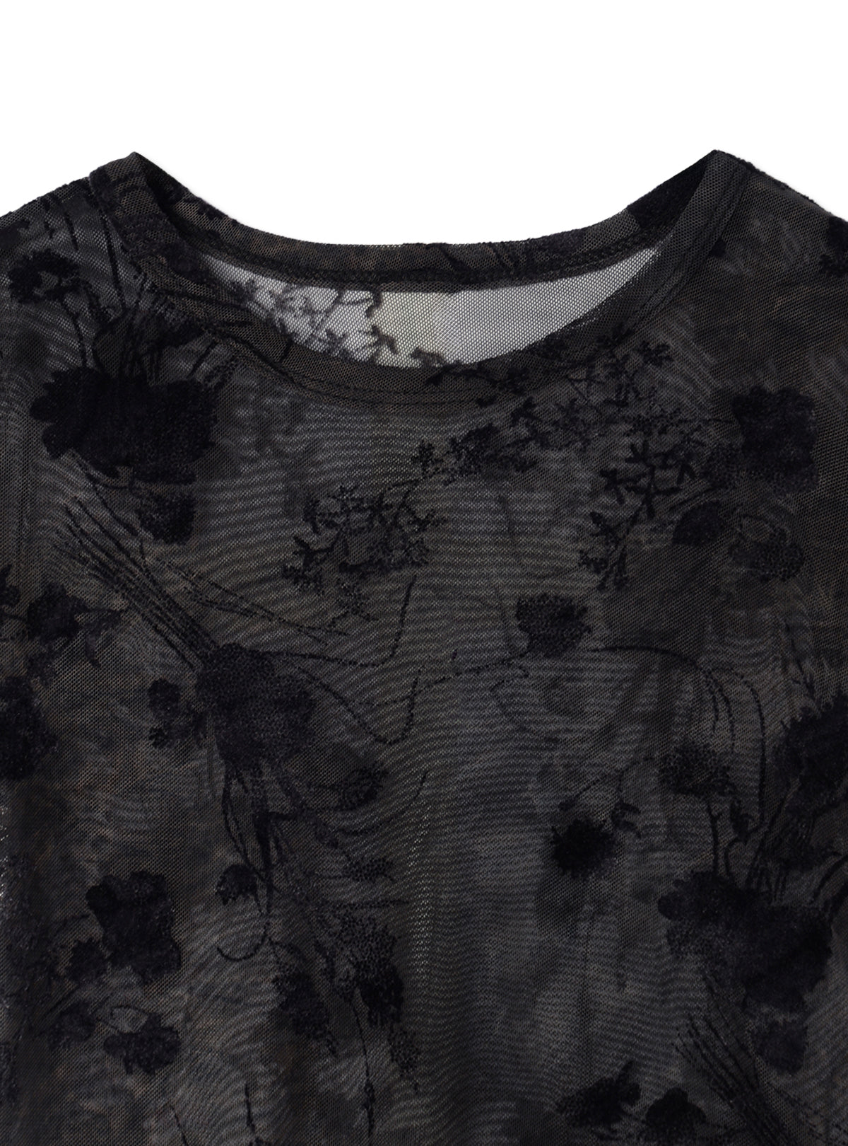 Side Slit Bloom Tulle Tee – JUEMI