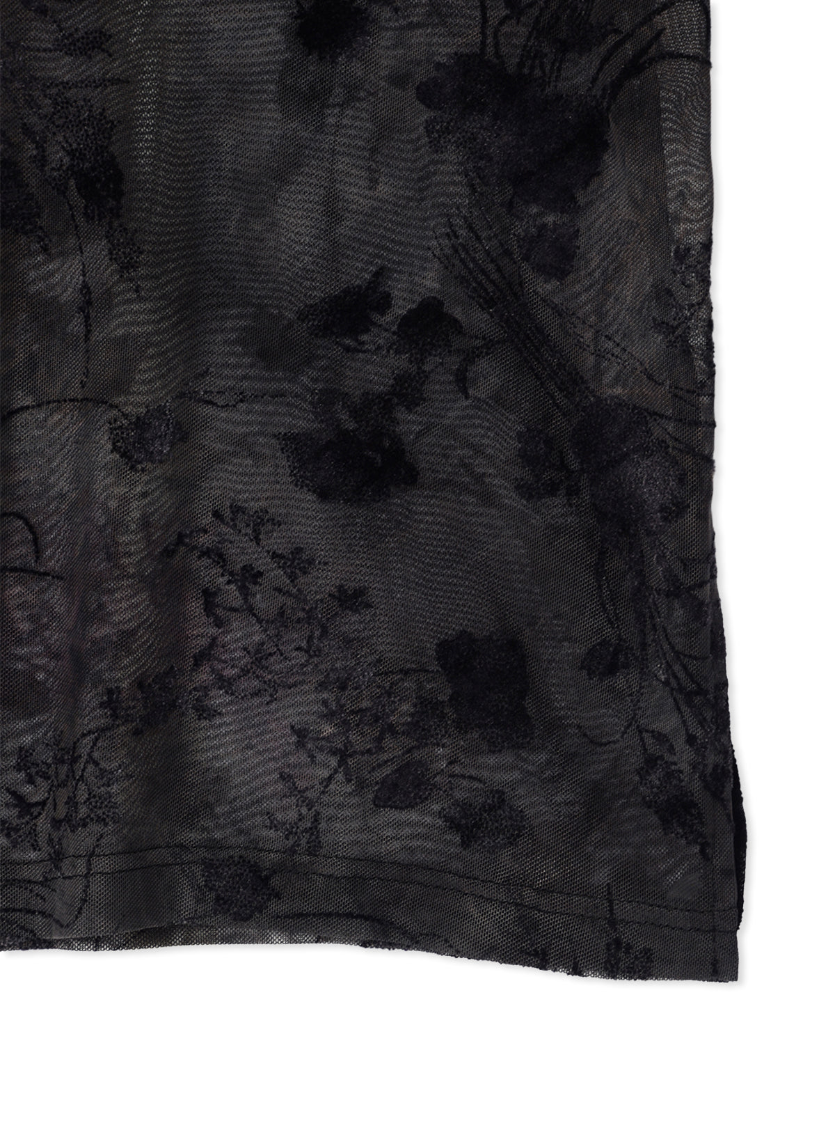 Side Slit Bloom Tulle Tee