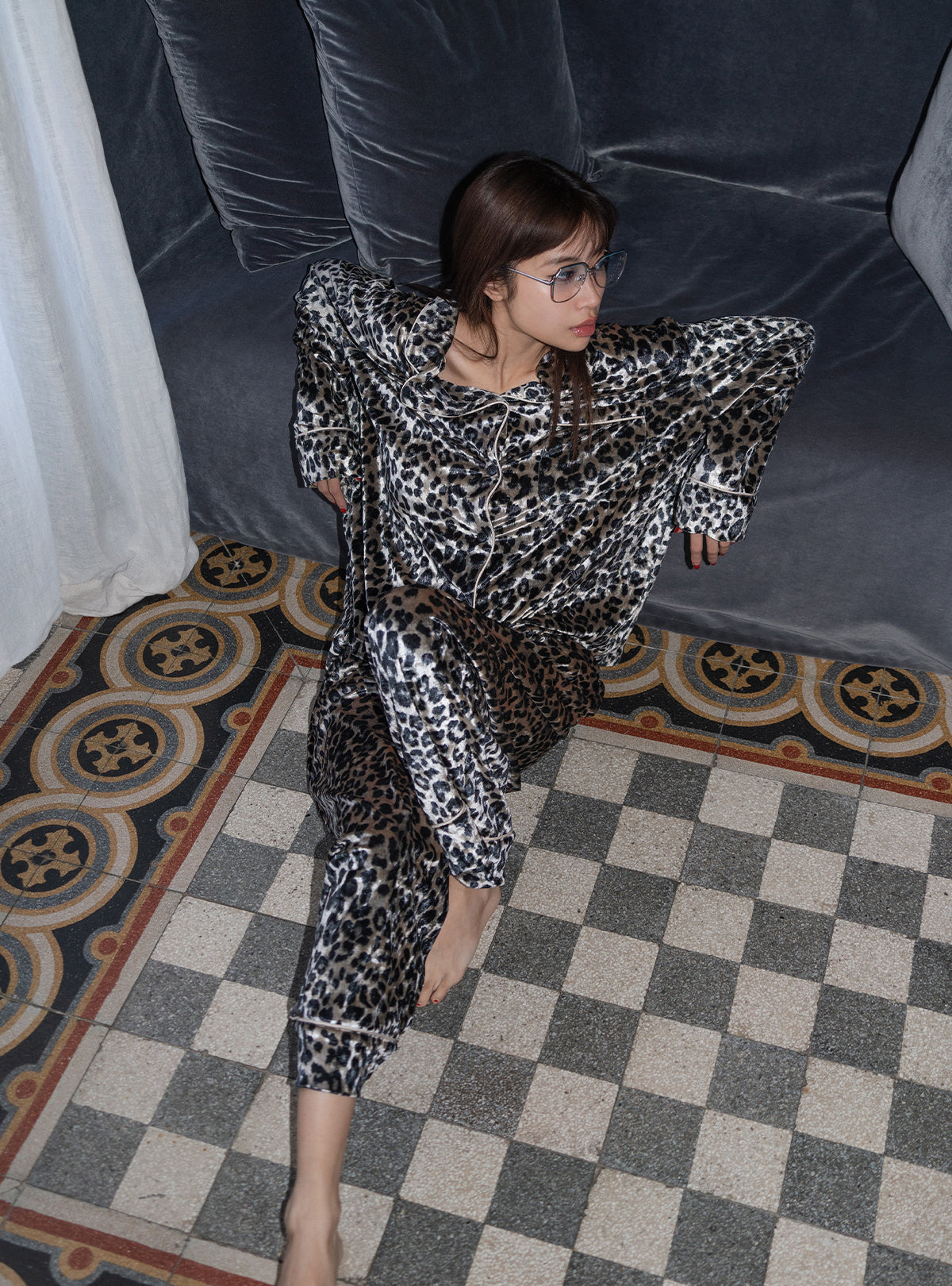 【NOVELTY】Velvet Leopard Pajama