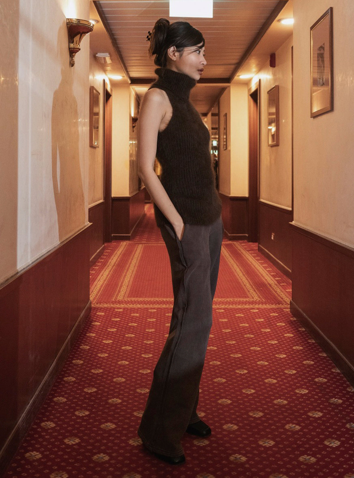 Turtleneck Knit Tank