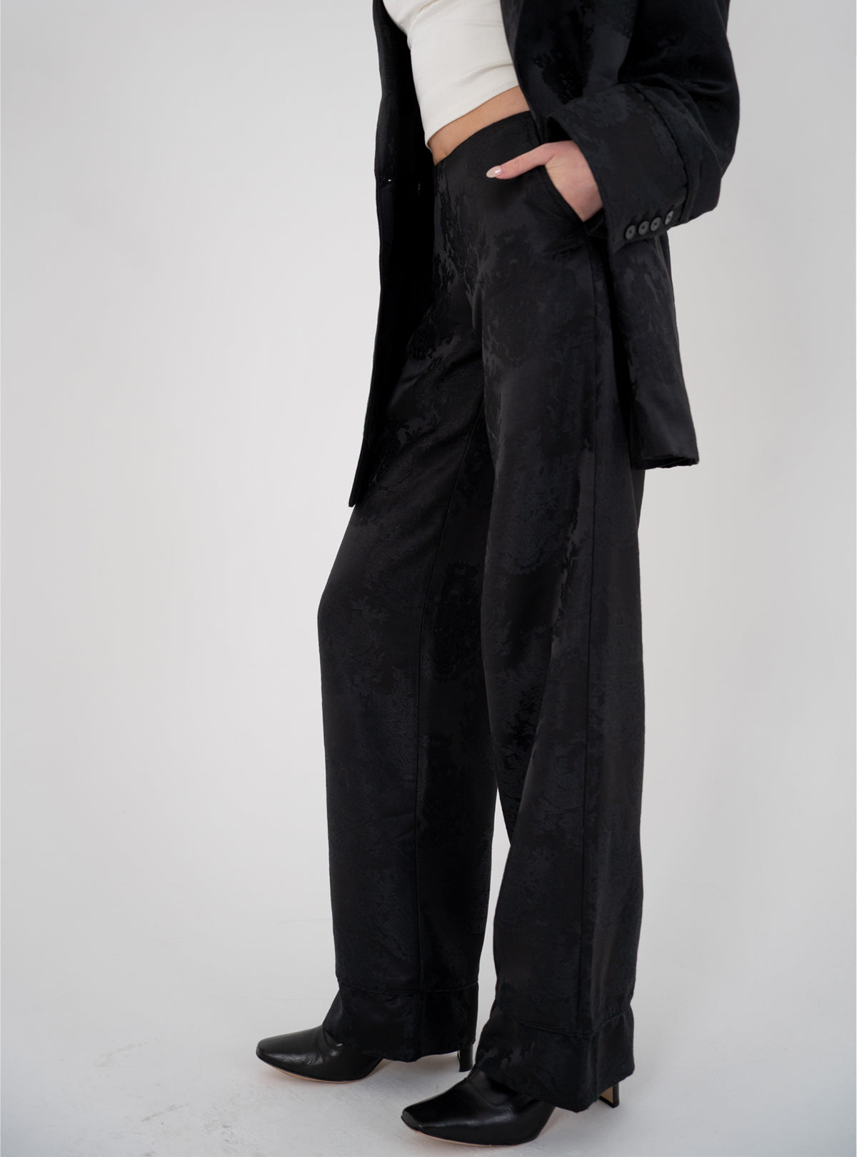 Satin Jacquard LW Pants